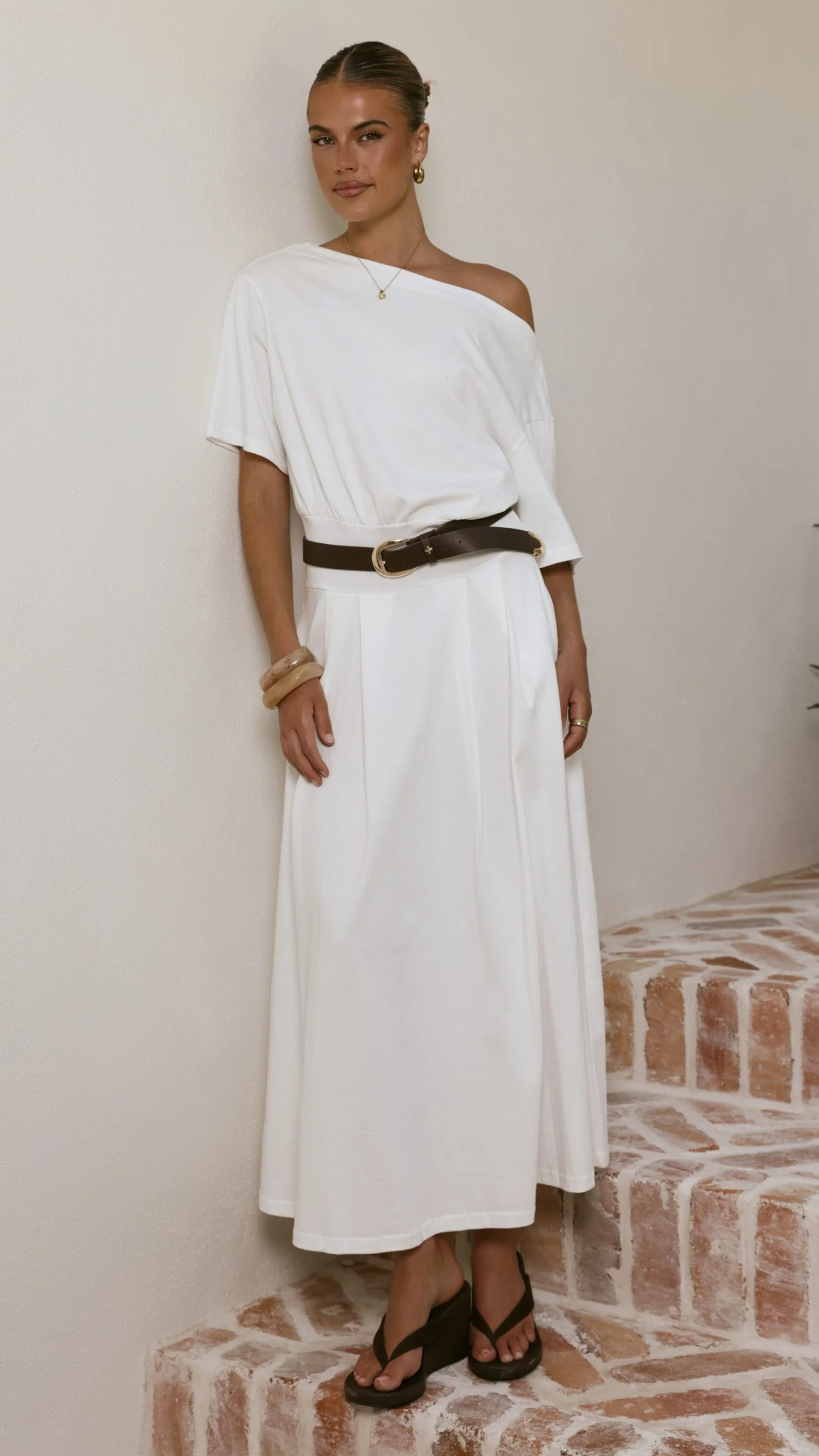 Aleski Maxi Dress - White