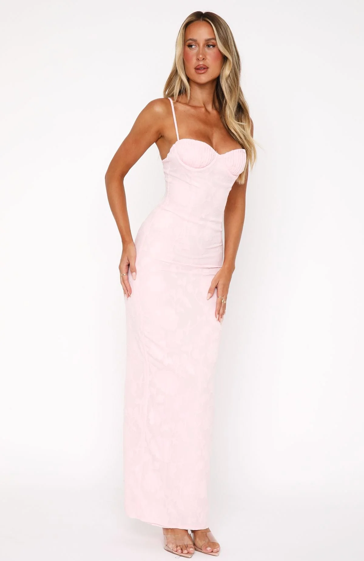 Poppy Dream Maxi Dress Baby Pink
