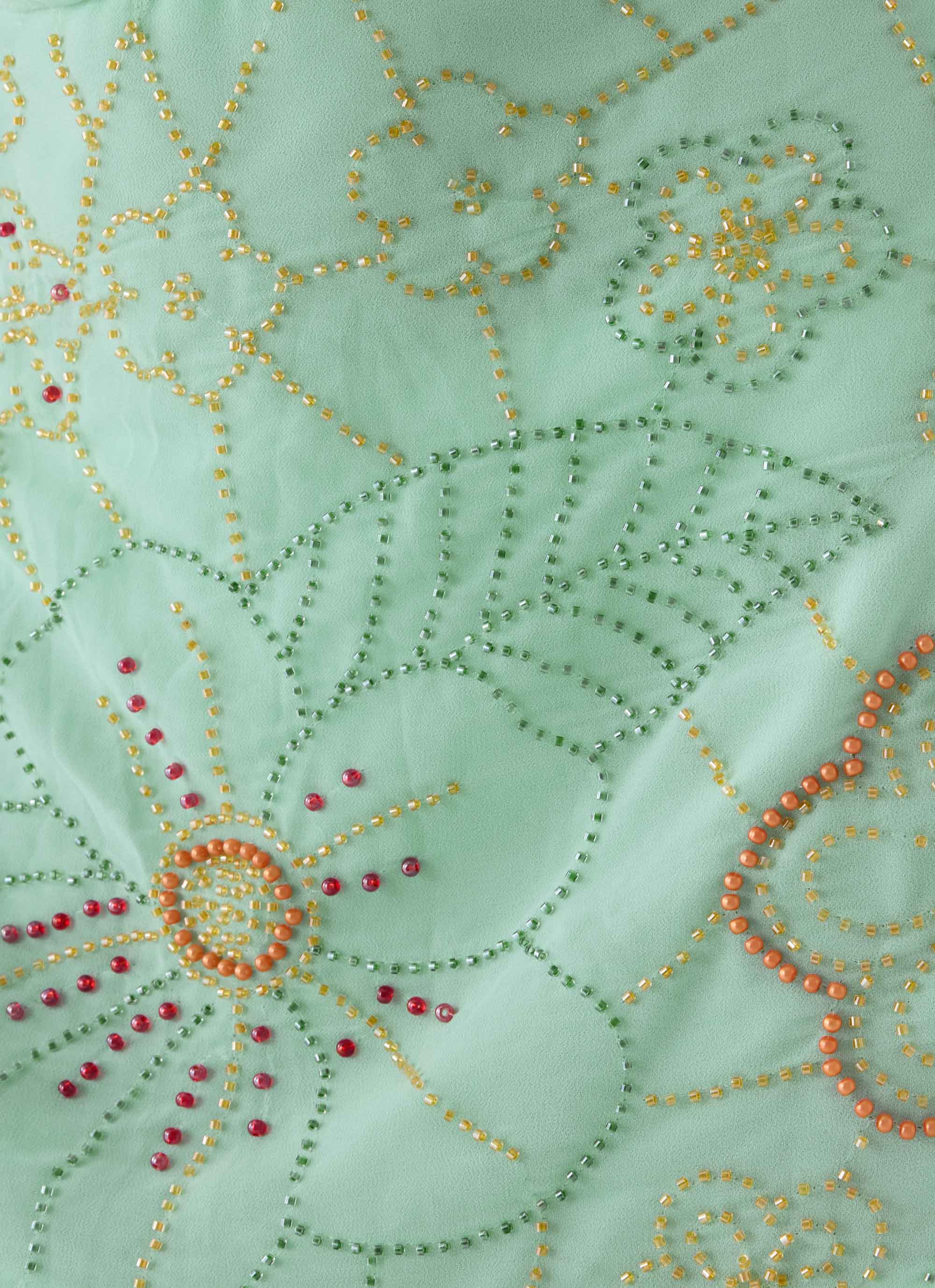 Outlaw Beaded Mini Dress - Mint Aqua - luluinthesky