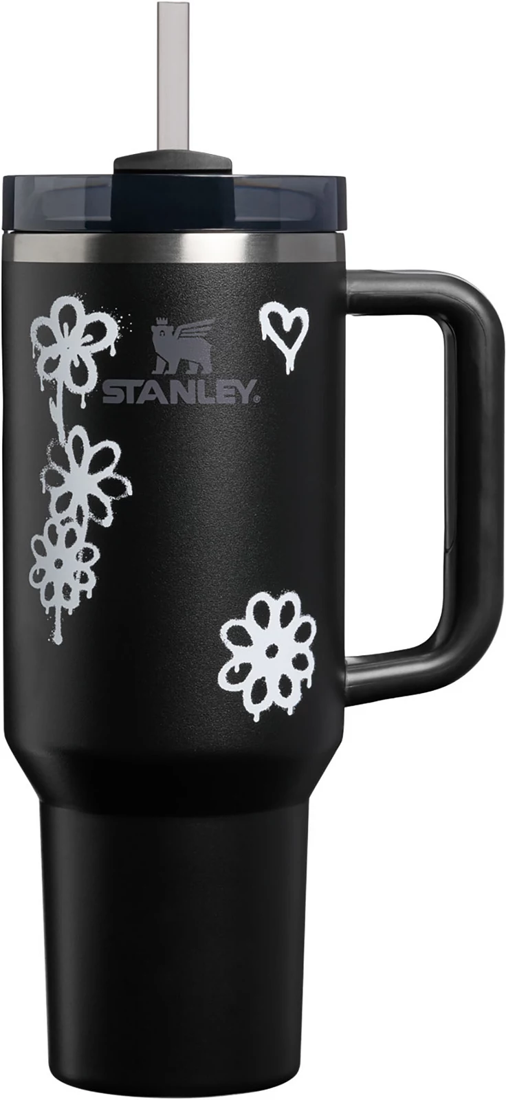Stanley 40 oz. Quencher H2.0 FlowState Tumbler - Stanley Graffiti Garden - Black Graffiti Floral