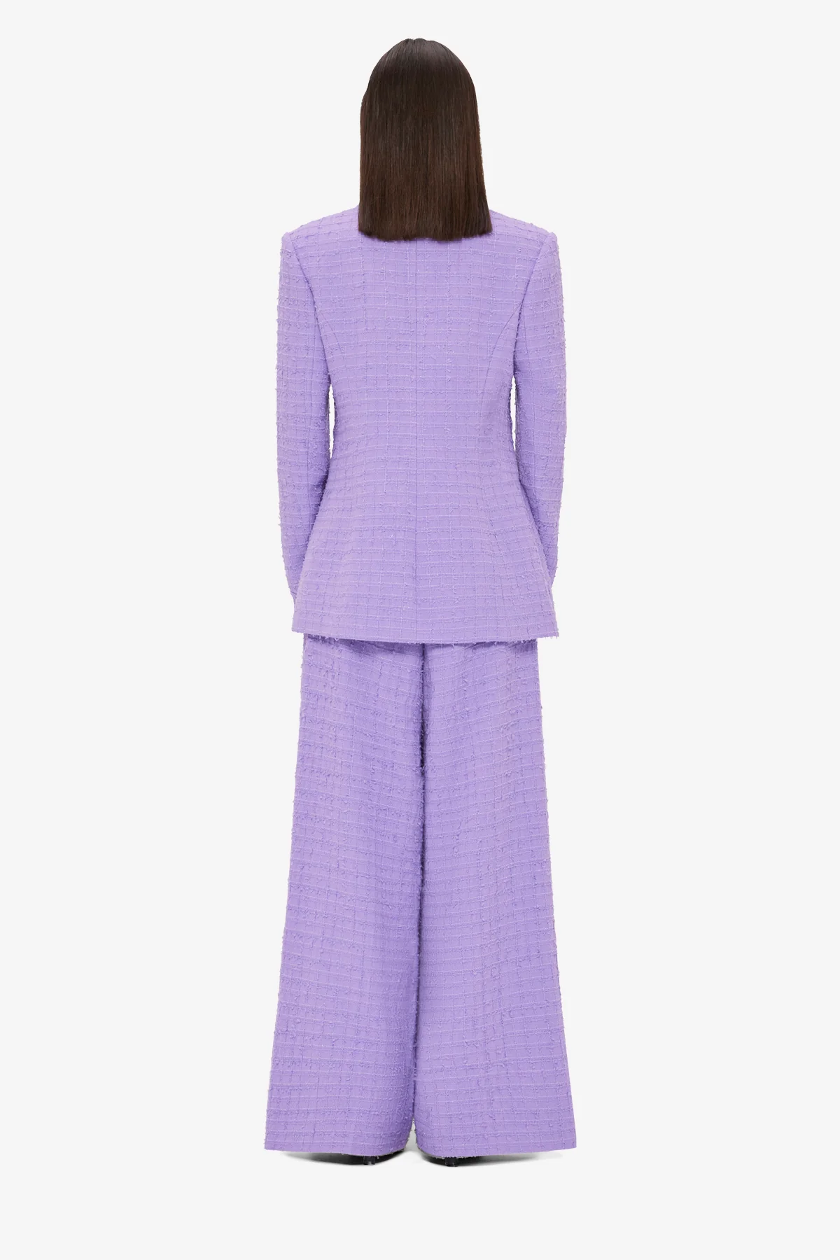 Edith Tweed Pocket Blazer - Violet