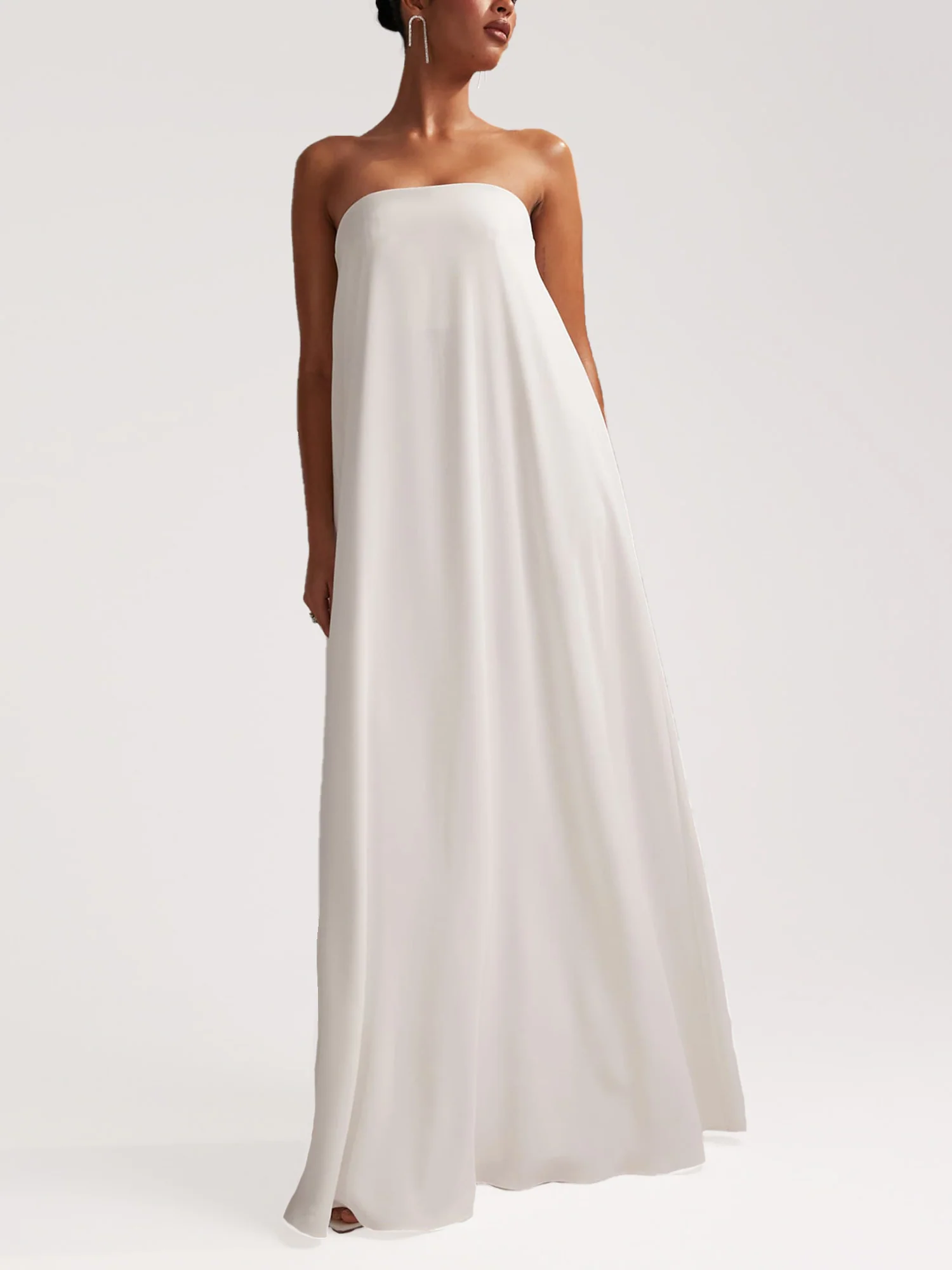 Strapless Flowing Maxi Dress