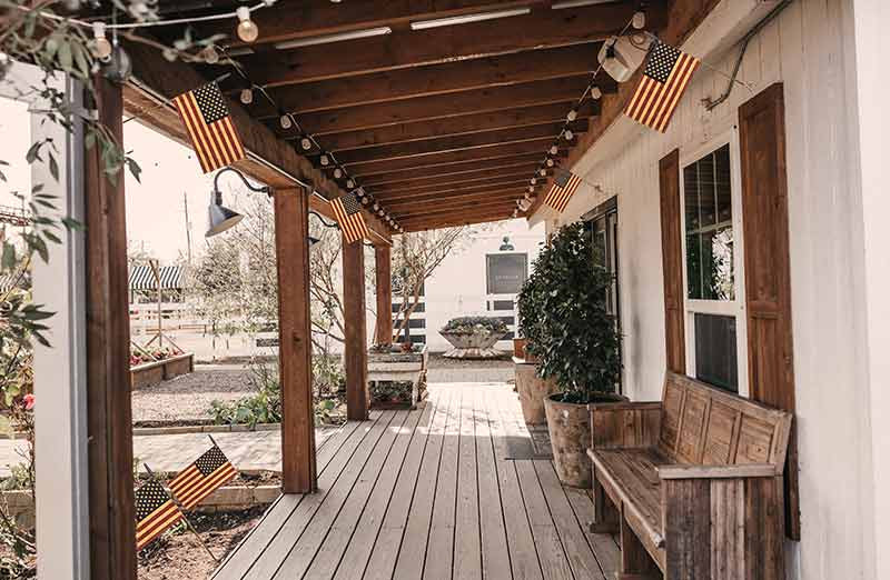 Tea Stained American Flags  Set of 6