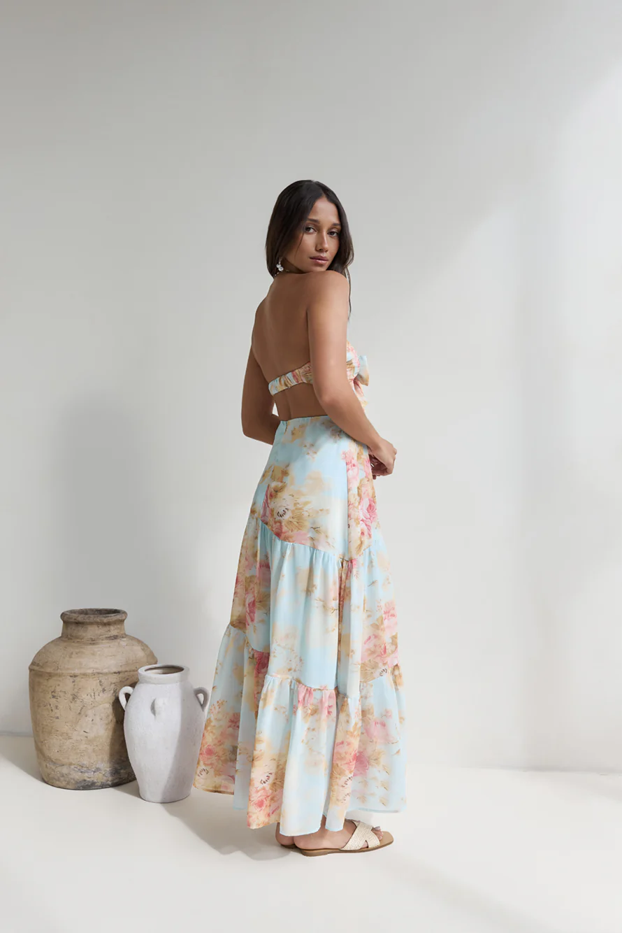 Beyond The Glow Strapless Maxi Dress Print