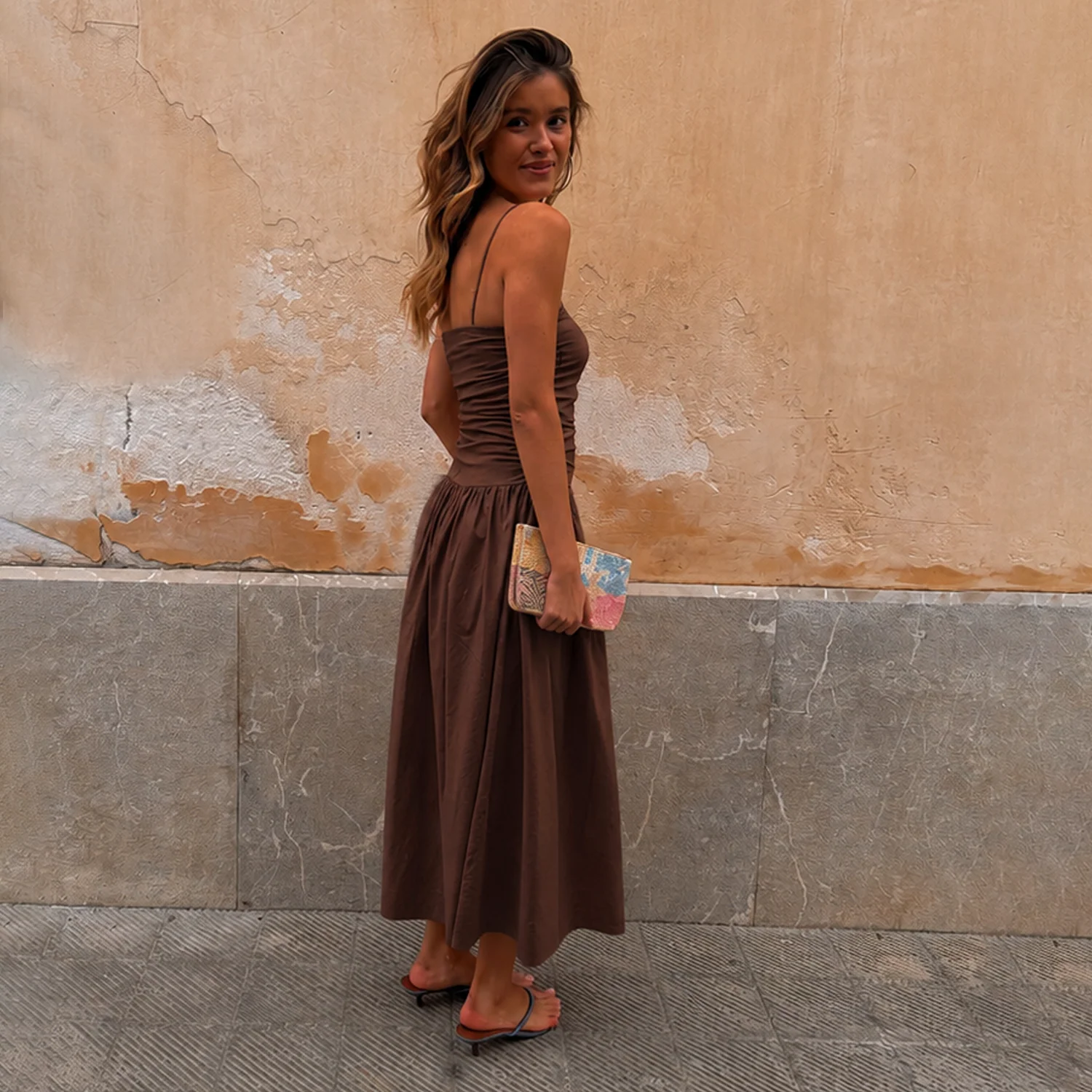 Chocolate Lola Mid-axi Dress