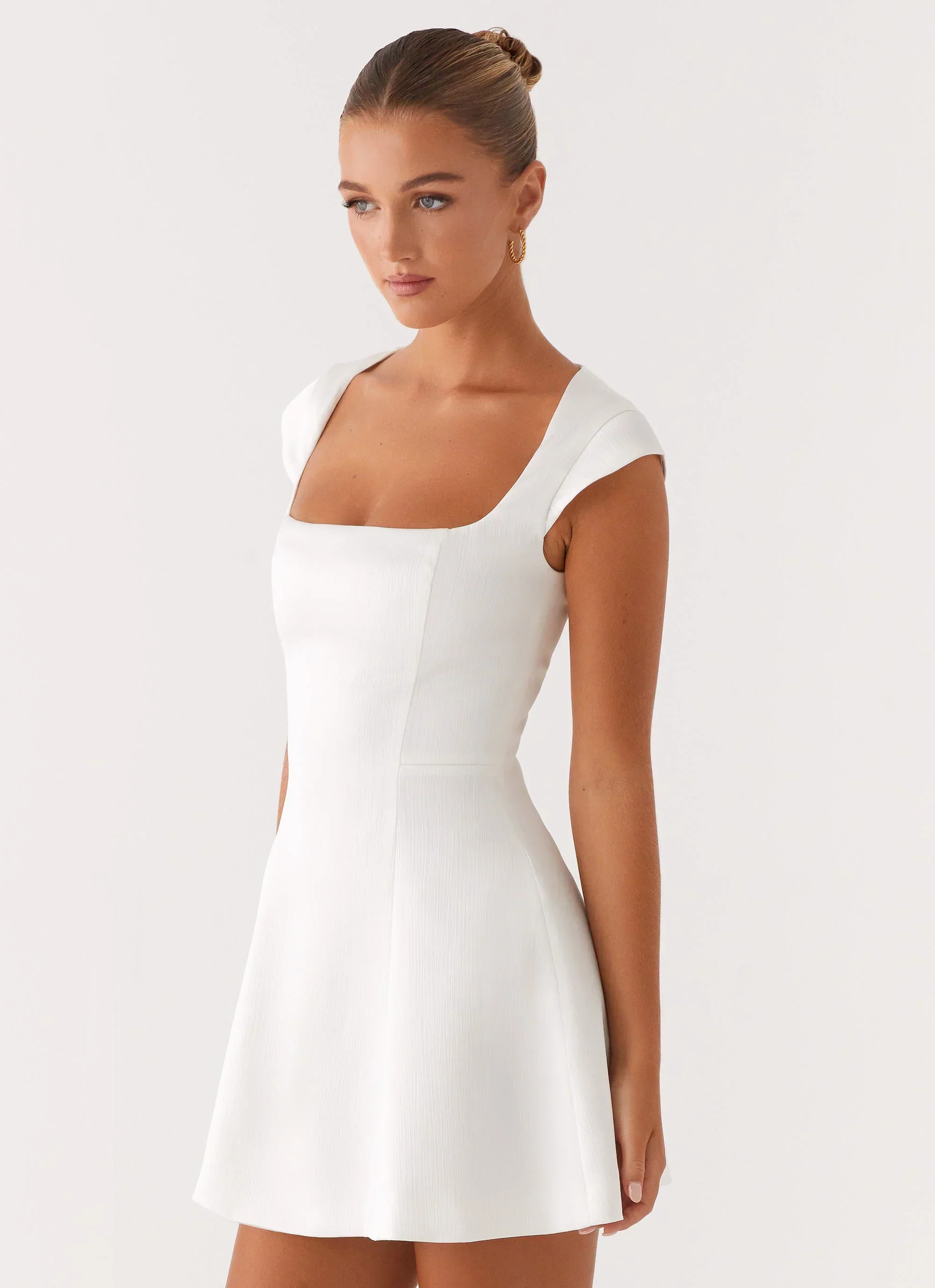 Maryjane Mini Dress - White - luluinthesky