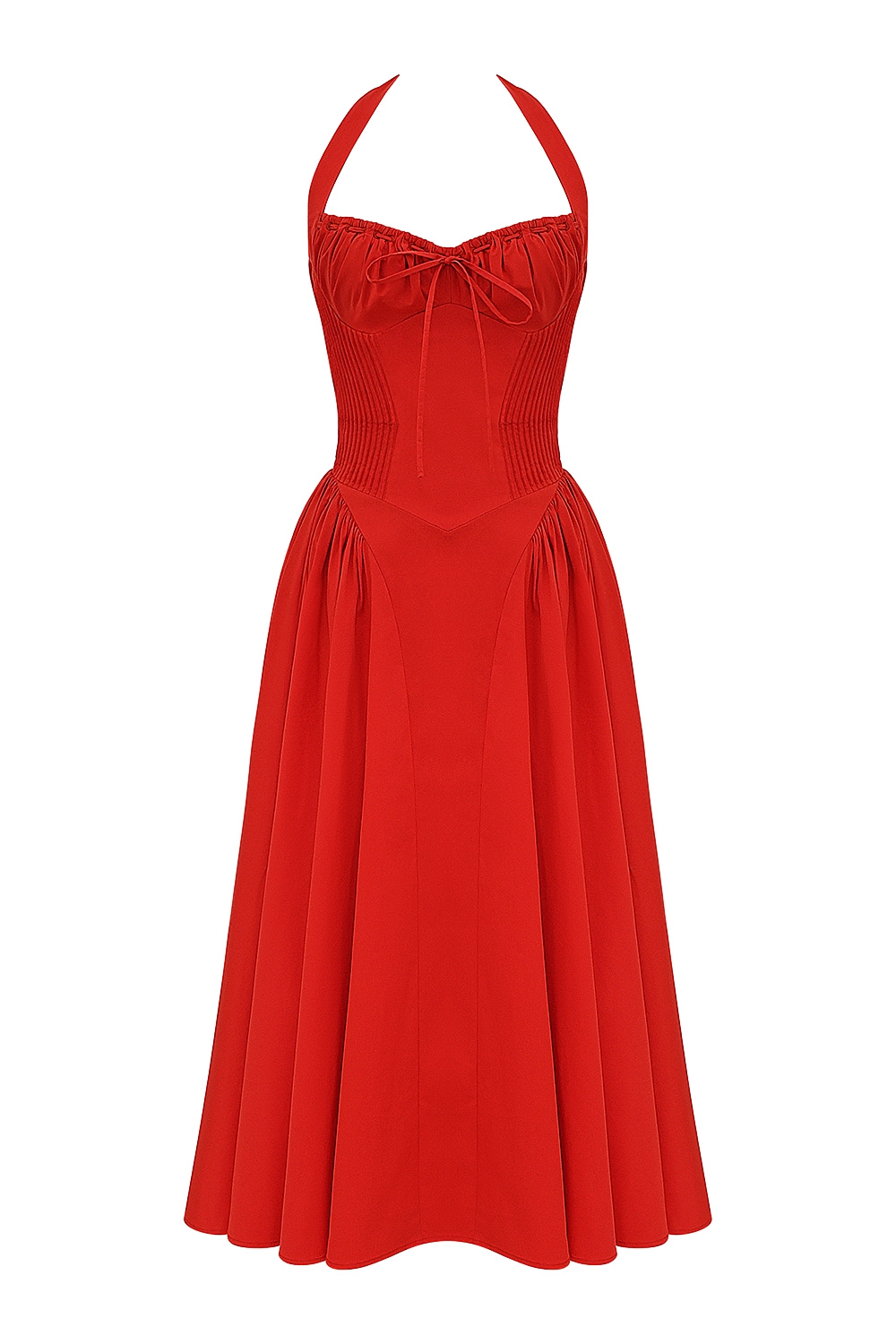 Italian Tomato Cotton Halter Sundress