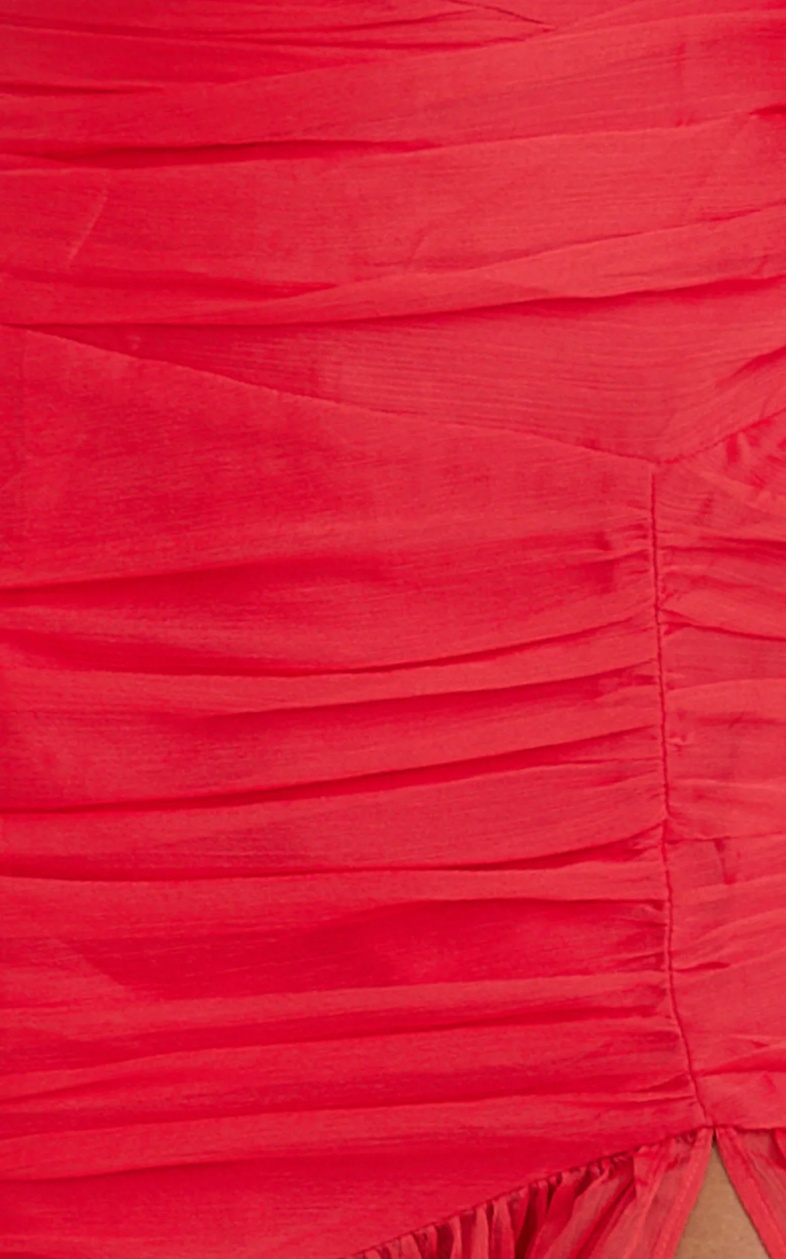 Jett Maxi Dress - Halter Tie Ruched Bodice Side Split Dress in Red