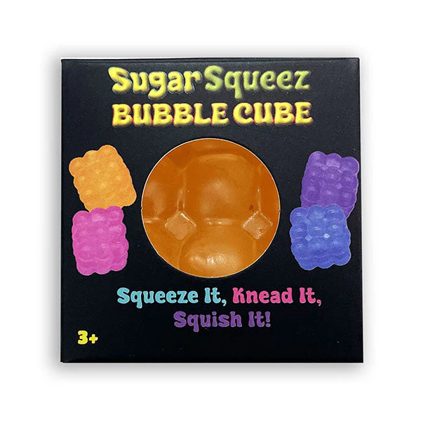 SugarSqueez Squishies® Bubble Cube Maltose Fidget Stress Ball (1pc) Assorted Colors