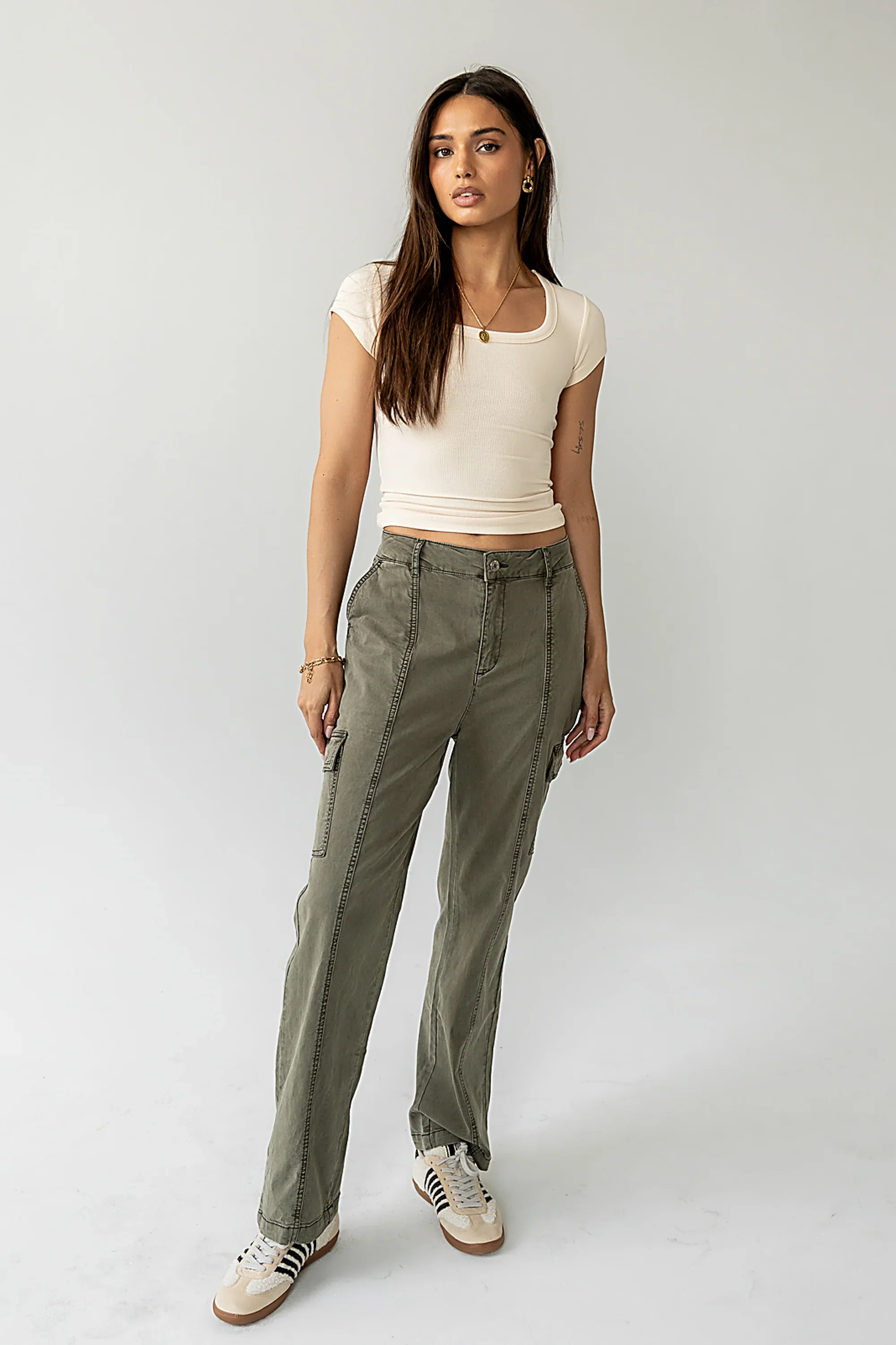 Freya Ribbed Top in Ecru