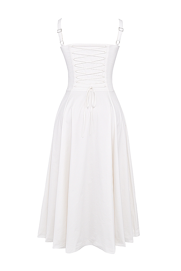 White Bustier Sundress