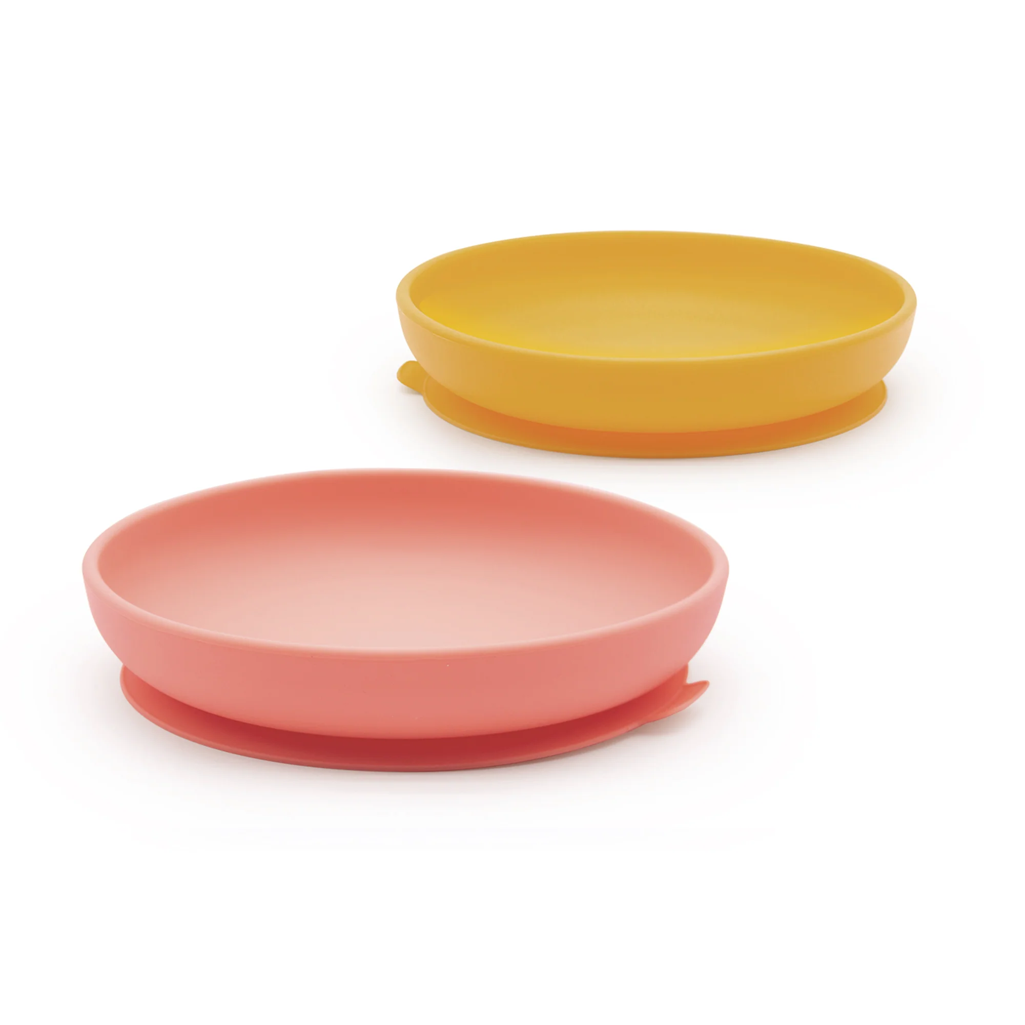 Vogeelle Silicone Suction Baby Plate Set - Mimosa / Coral