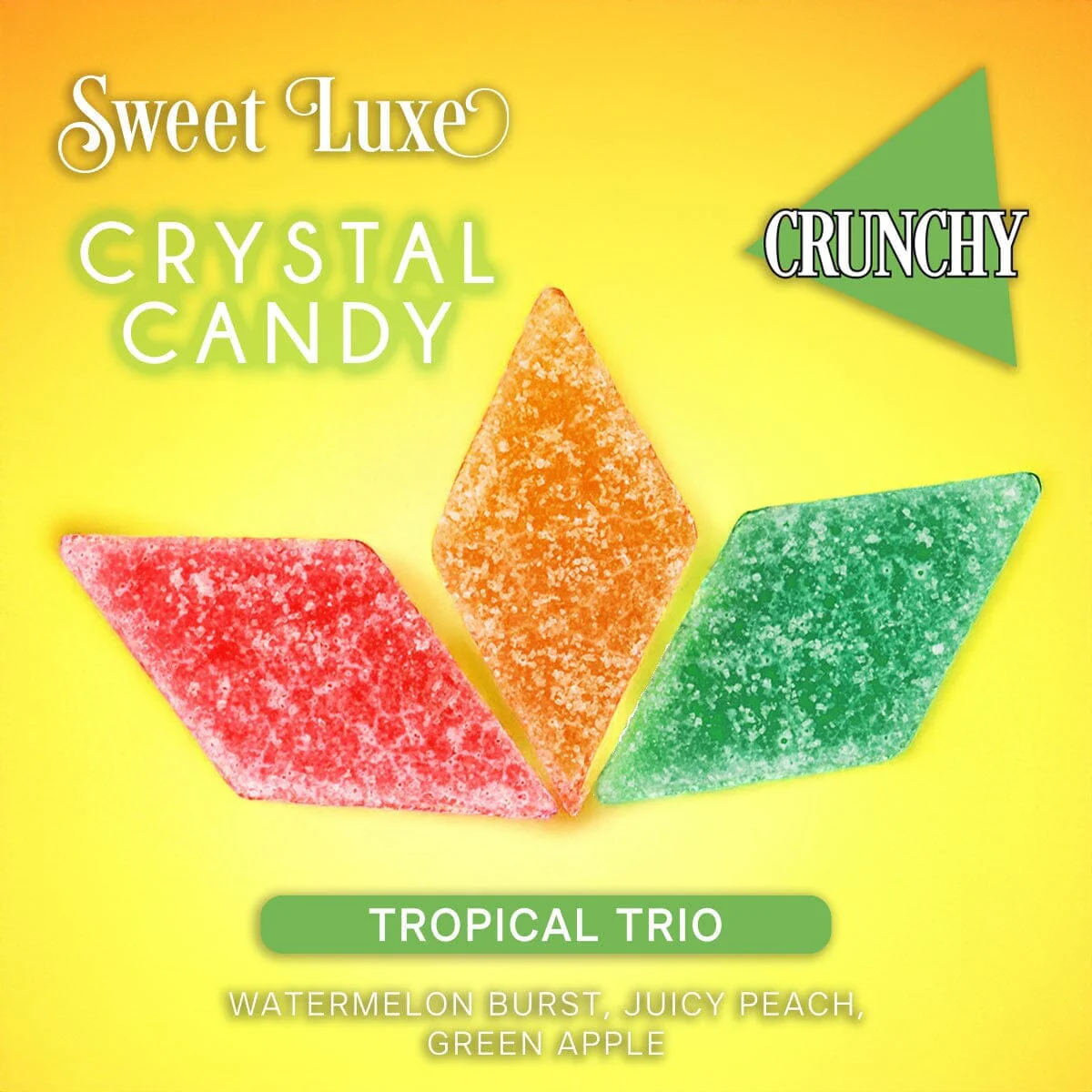 Sweet Luxe™ Extra Crunchy Crystal Candy - Tropical Trio Flavor Mix (WS)
