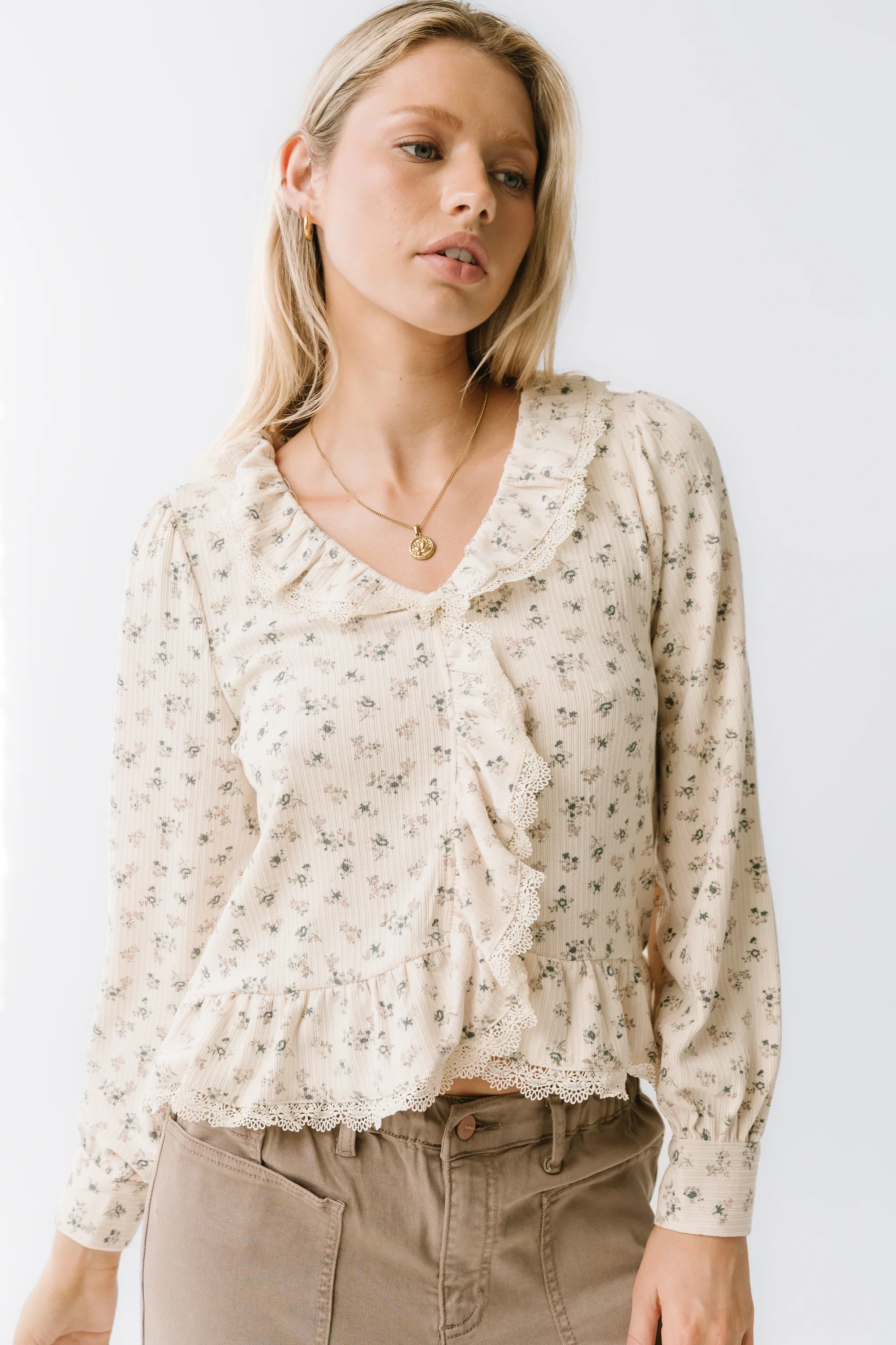 Monty Floral Ruffle Top