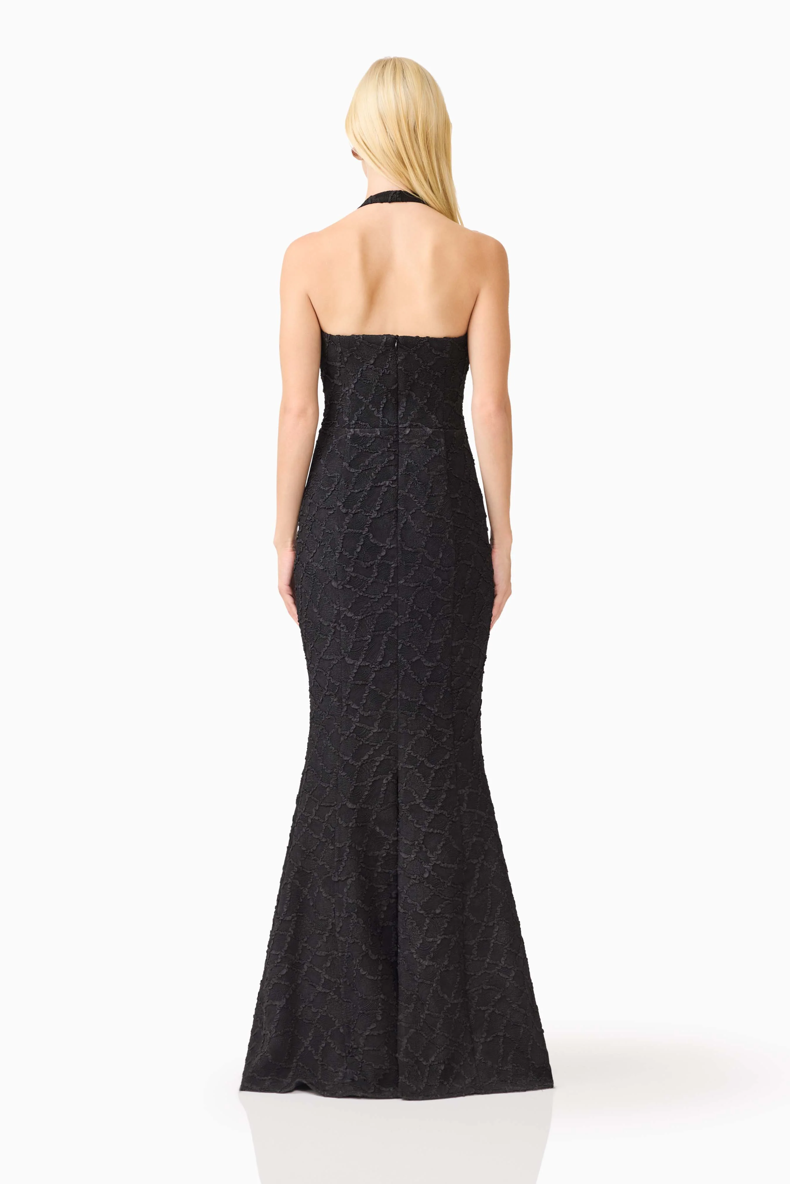 Alexandra Halter Gown Dress in Black