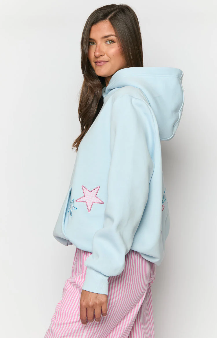 P.MAYO Light Blue Star Hoodie