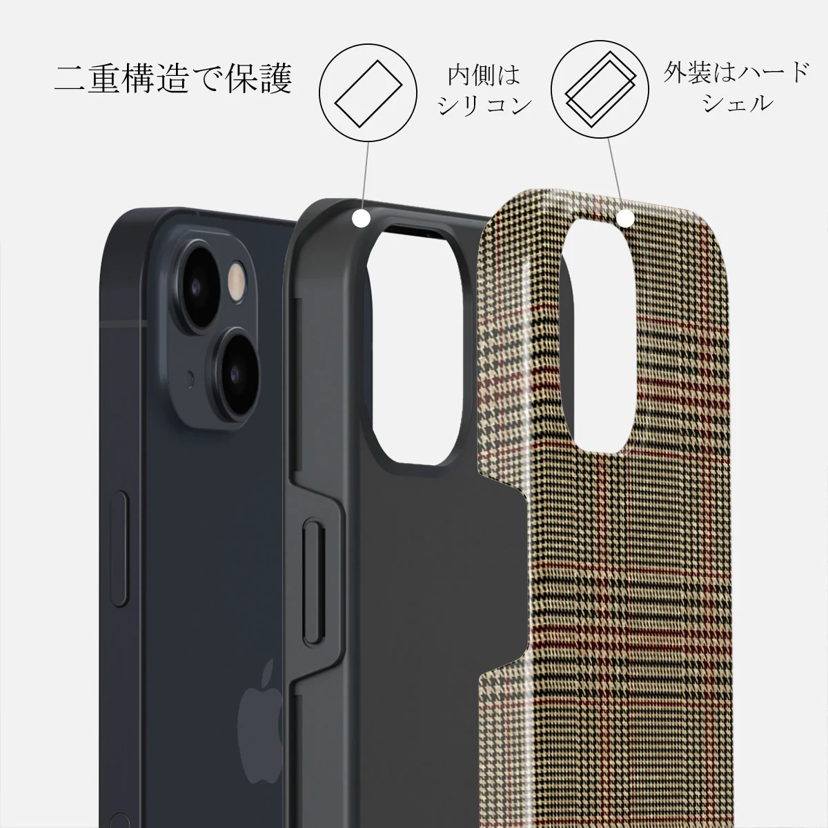 Favorite Coat - Plaid iPhone 13 Mini ケース