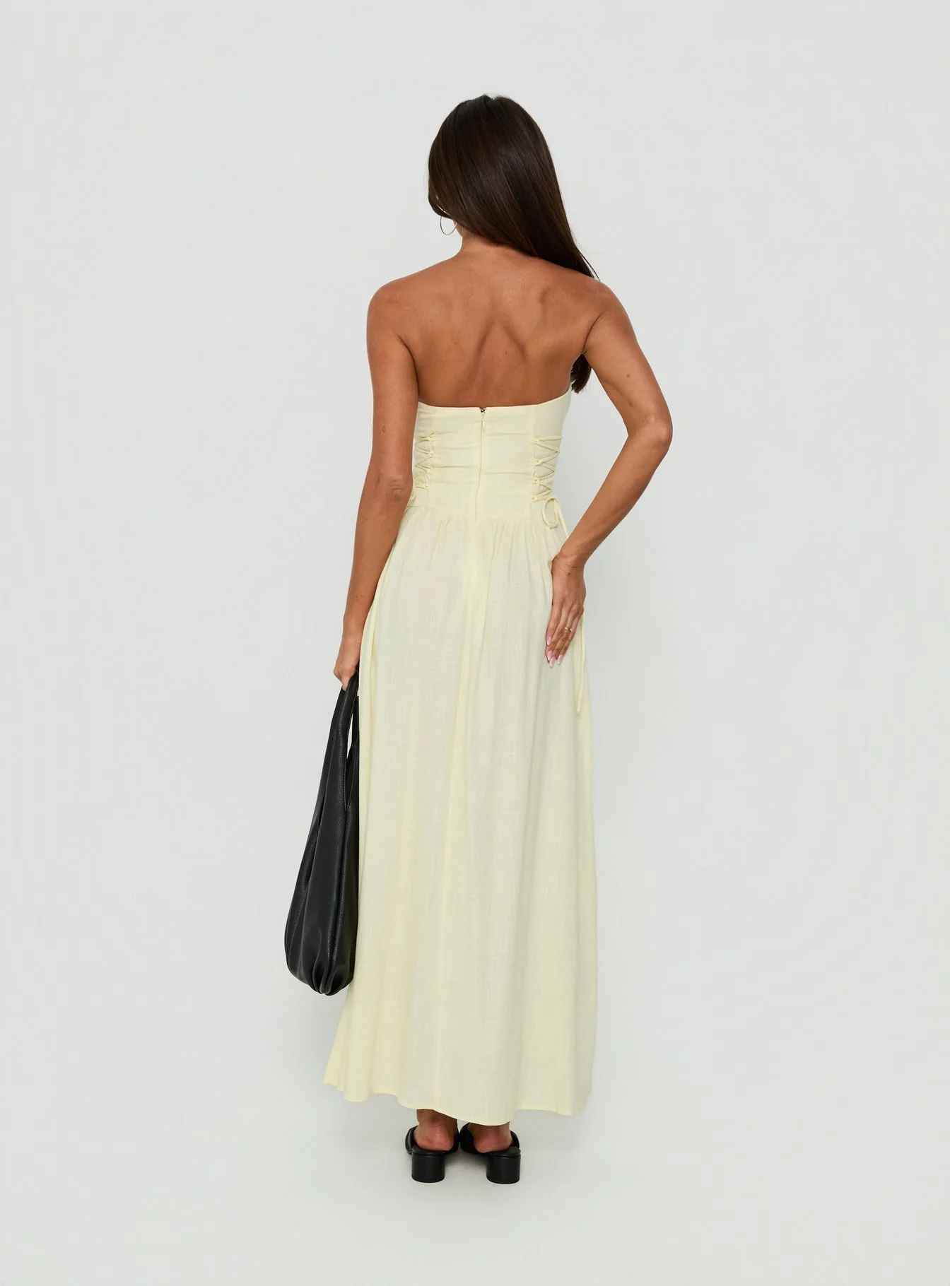 So Far So Good Maxi Dress Butter - luluinthesky