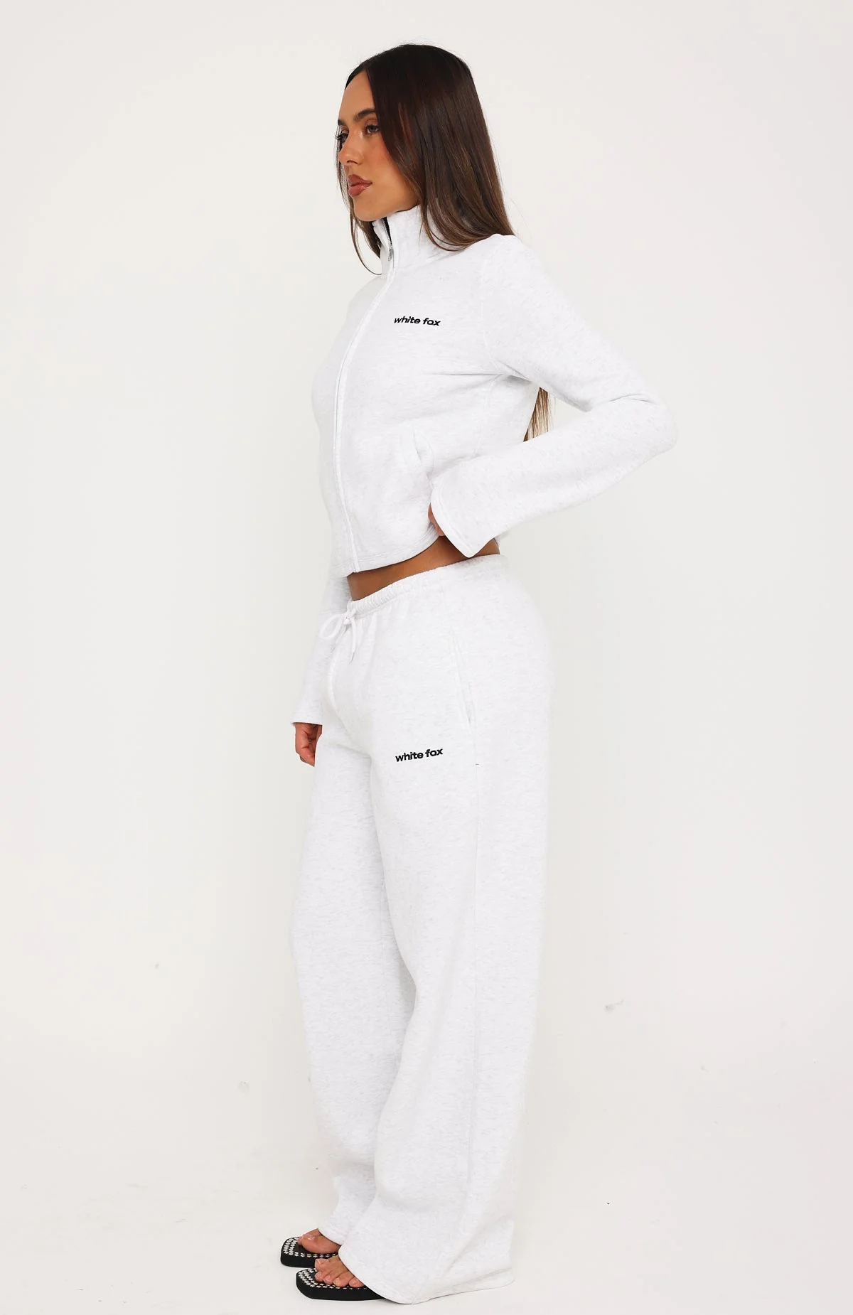 Not Changing Wide Leg Sweatpants Grey Marle