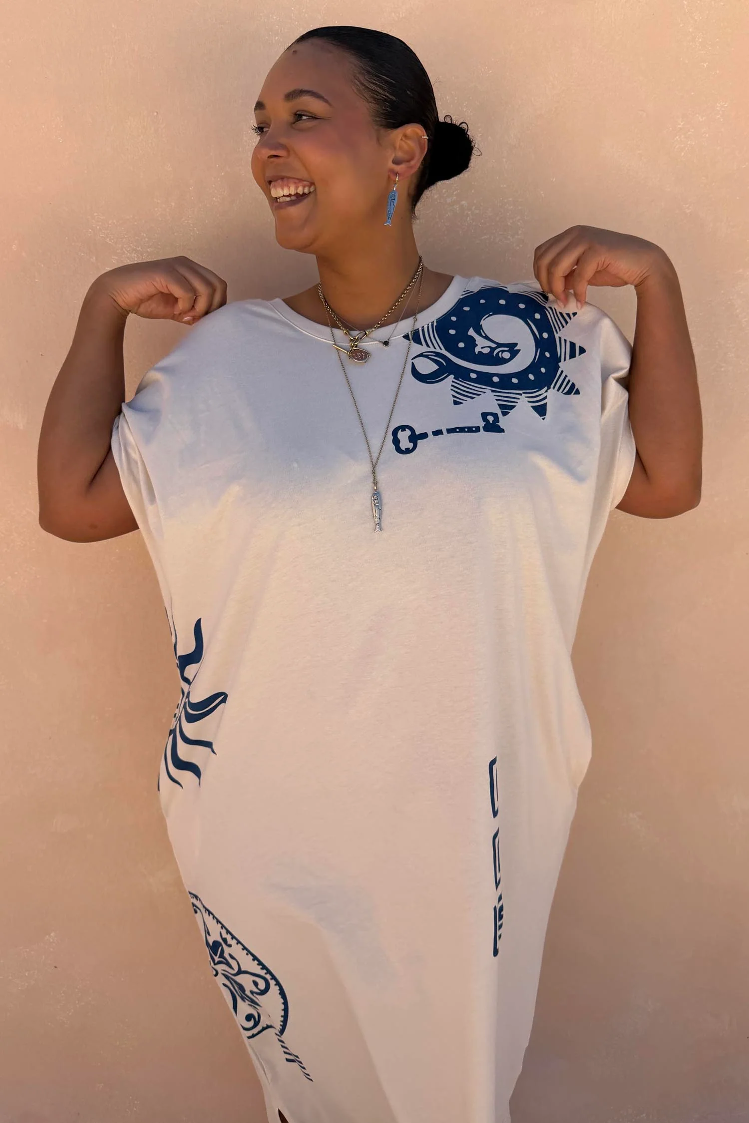 Cream Dolce Vita T-Shirt Dress