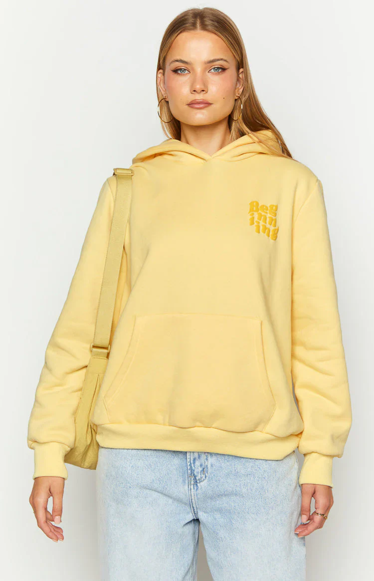 AmbreCloset Yellow Snuggle Bubble Hoodie