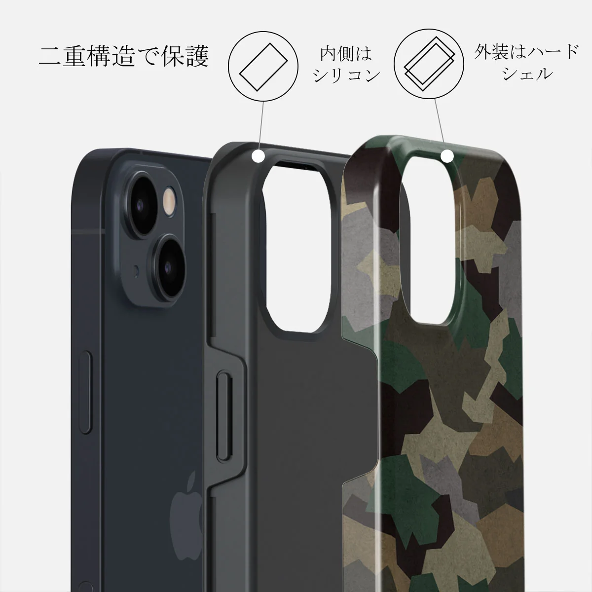 Tropical Green Camo - iPhone 13 Mini ケース