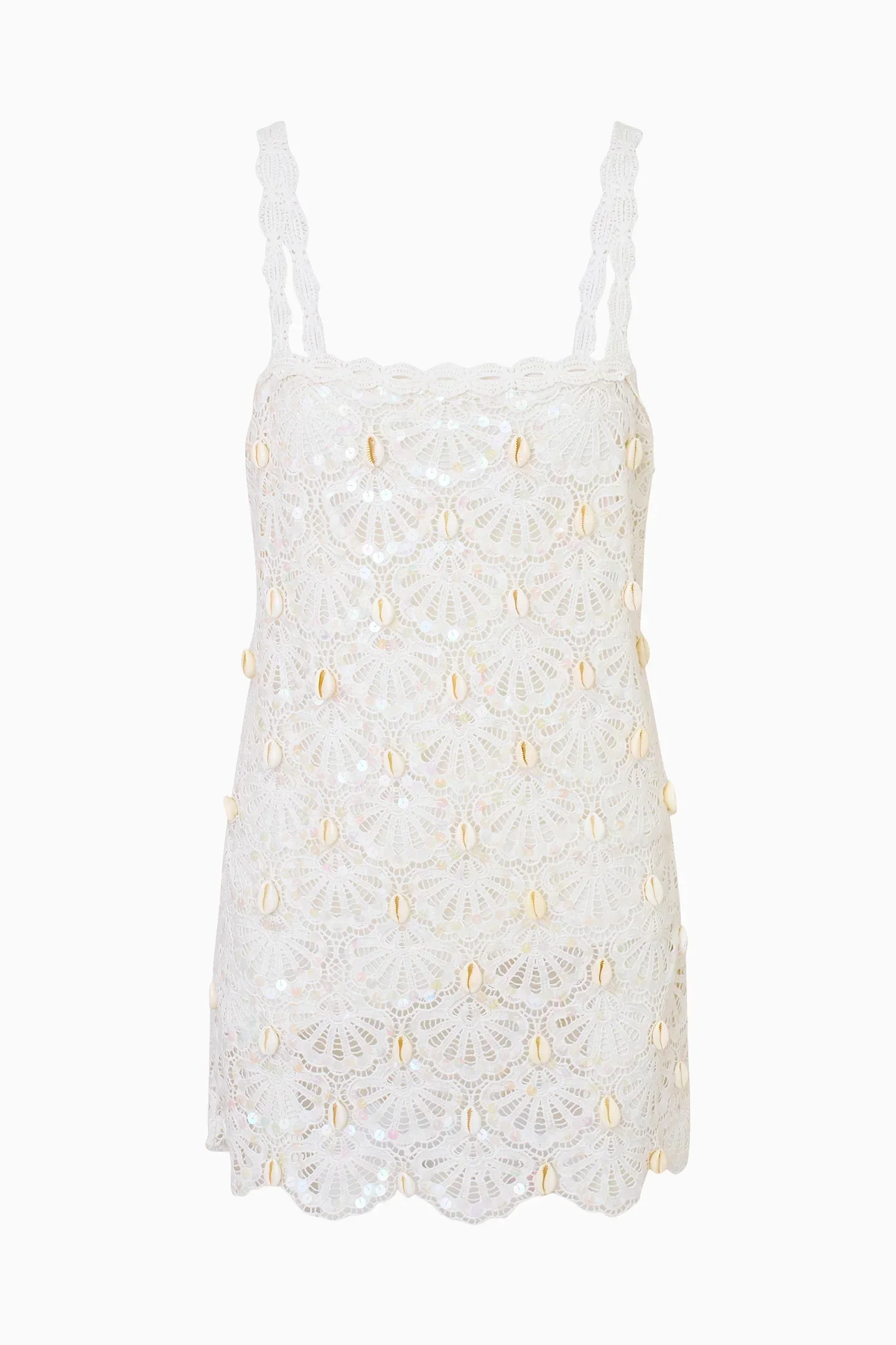 Lamont Crochet Shell Mini Dress - luluinthesky