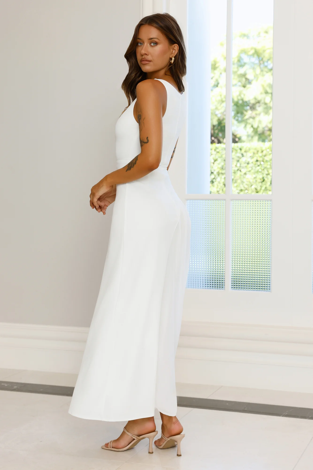 Strut With Style Maxi Dress White - luluinthesky