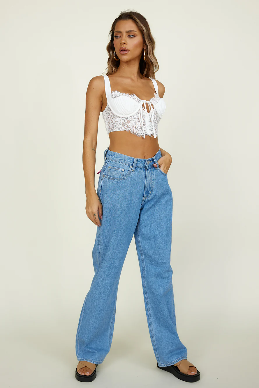 Move With Grace Crop Top White