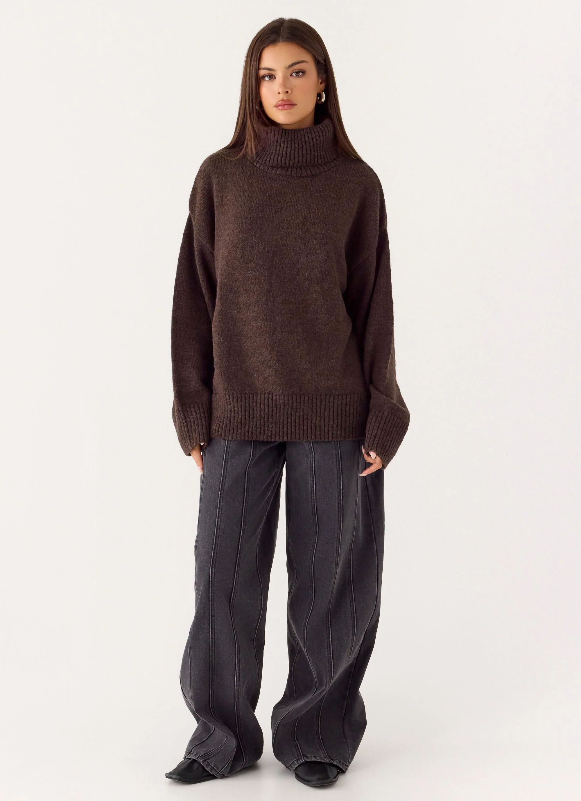 Gabrielle Knit Sweater - Chocolate