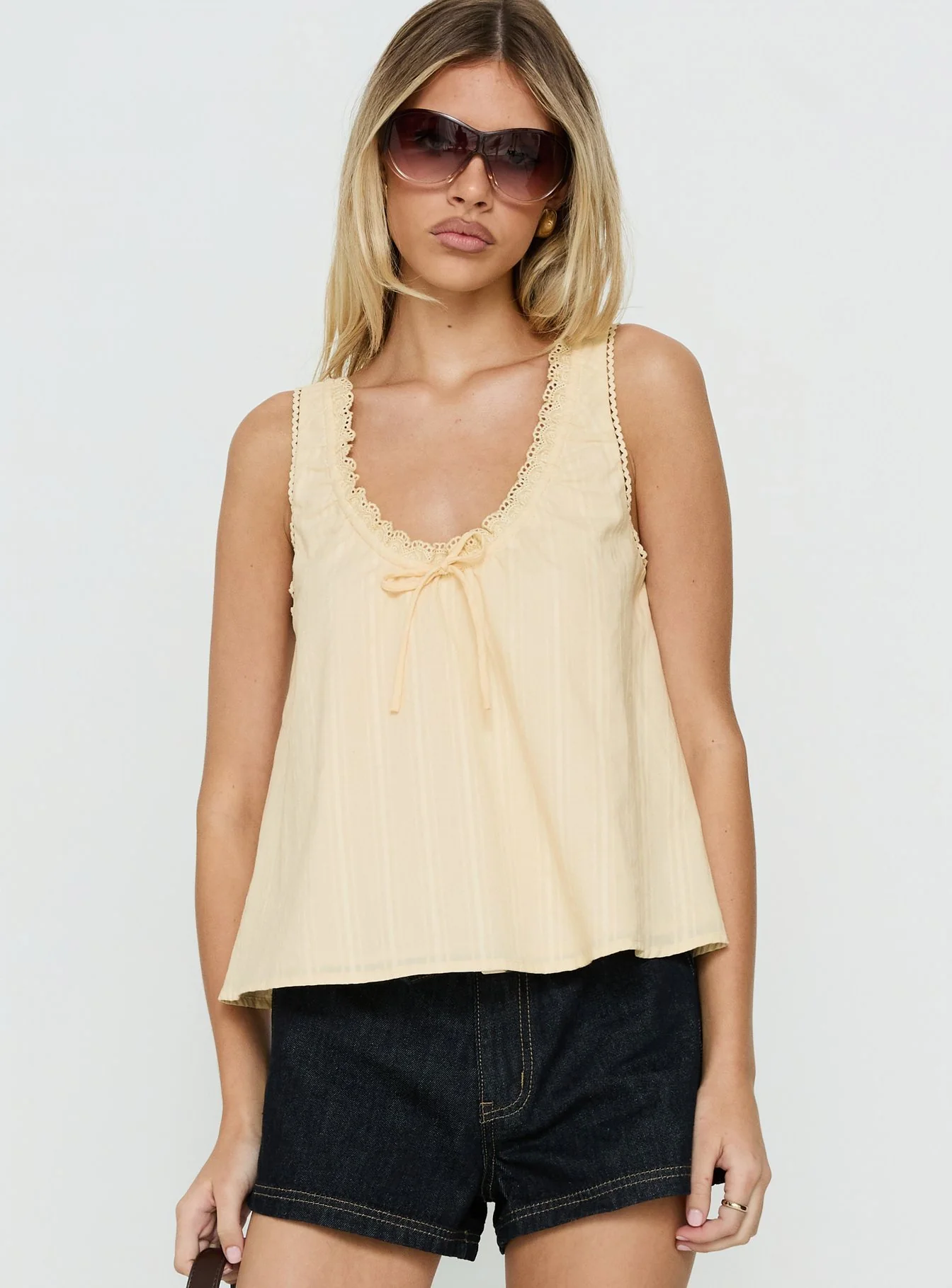 Antiquity Babydoll Top Butter Yellow