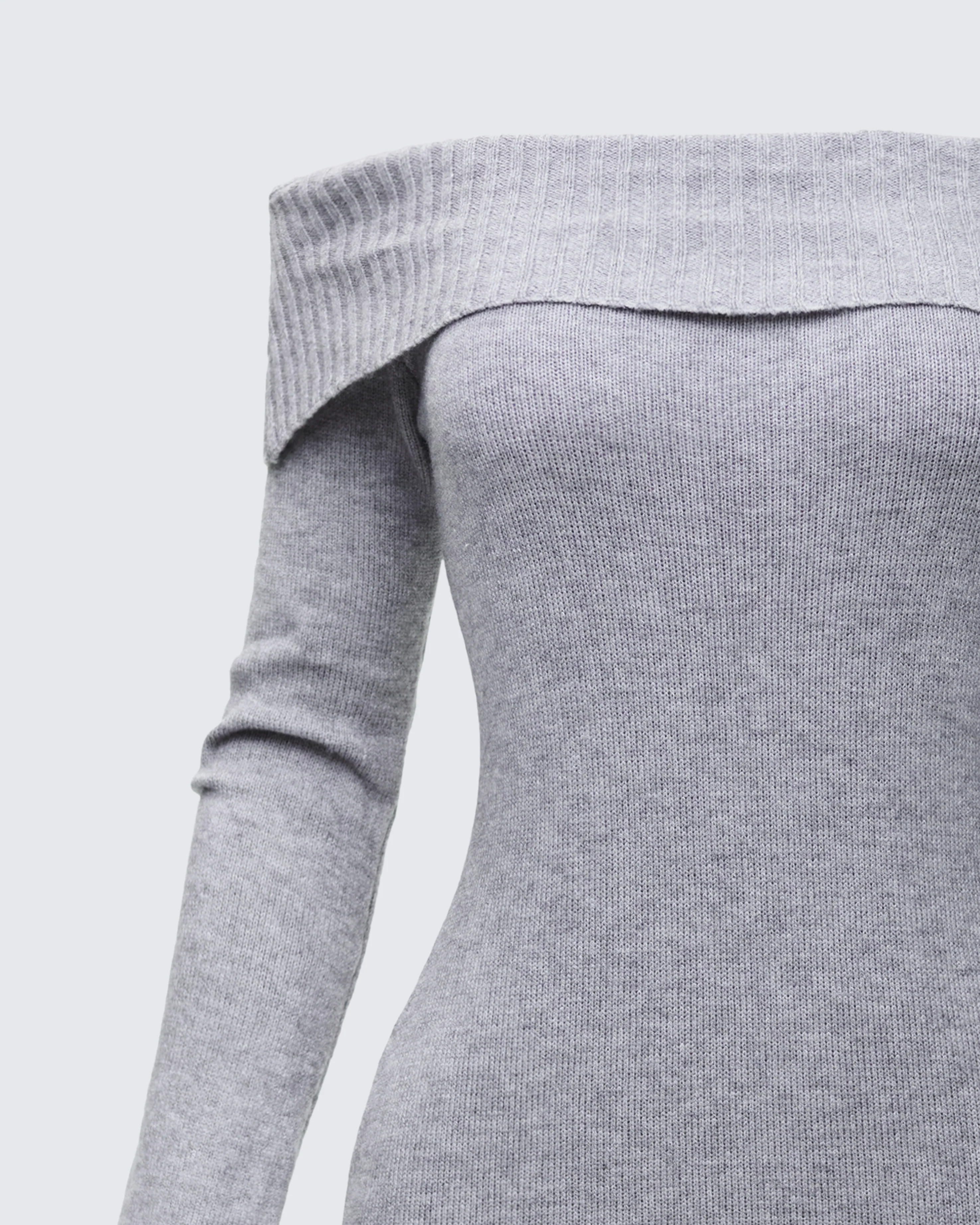 Abeni Grey Sweater Mini Dress