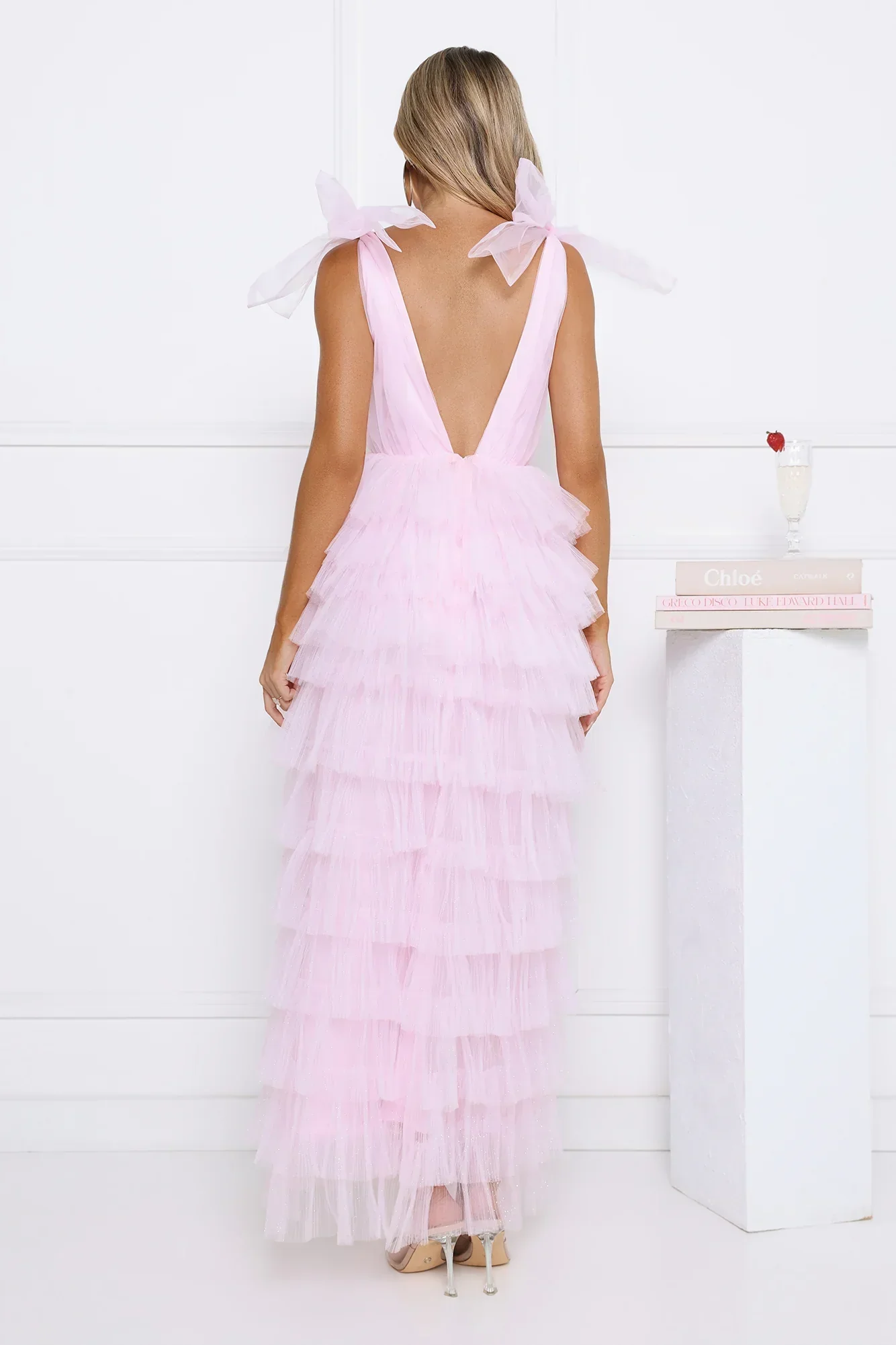 Hello Pretty Tulle Maxi Dress Pink