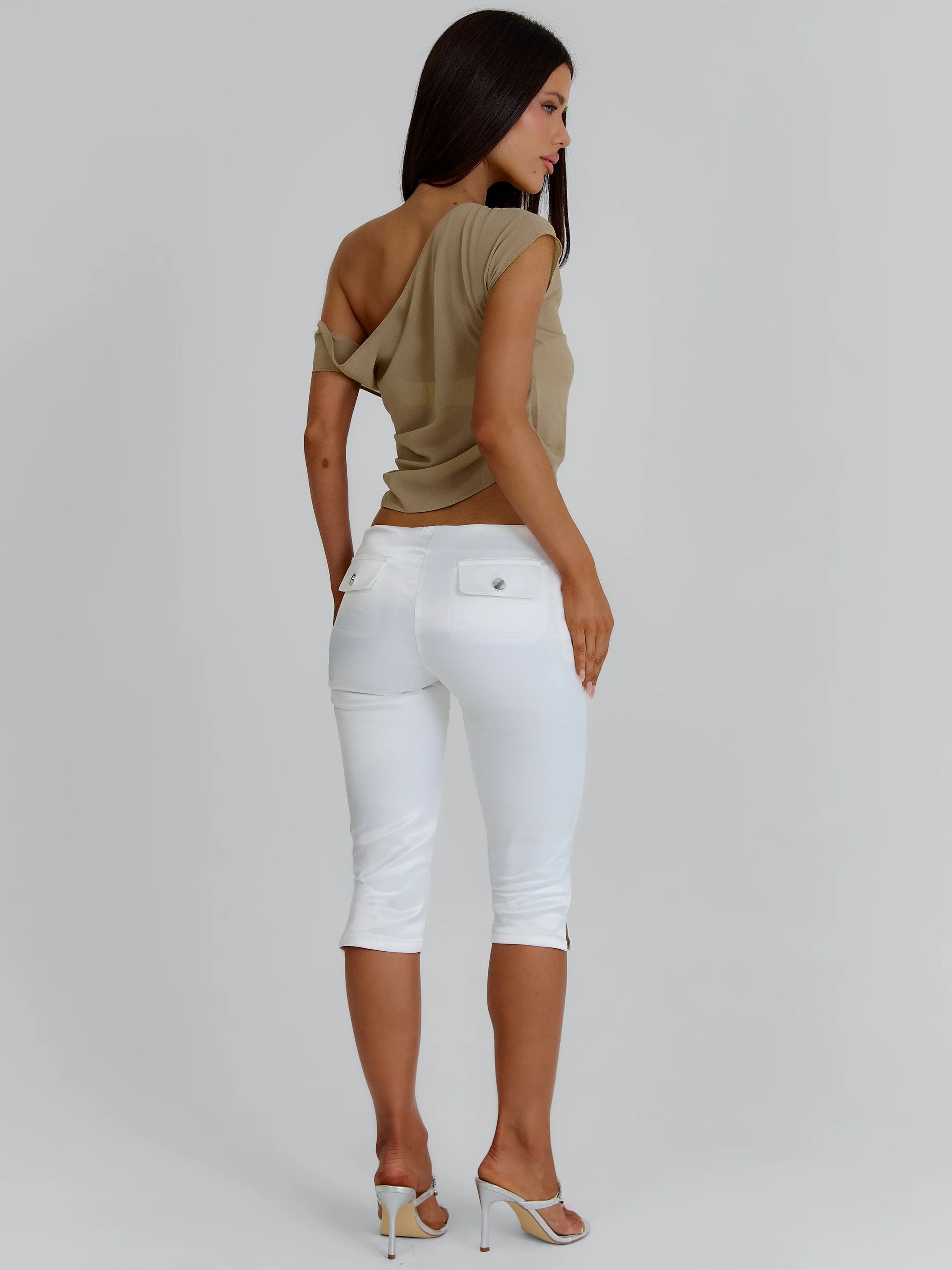 ALEXUS LONGLINE TOP TAN