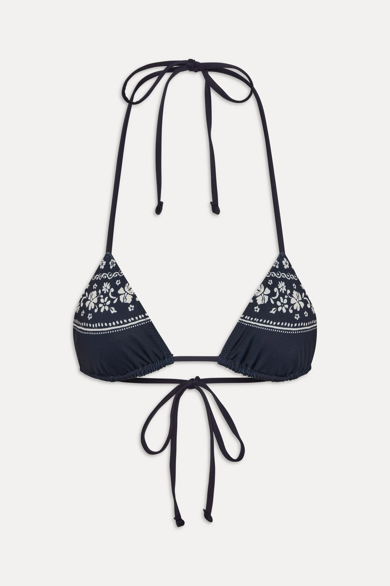 Nick Triangle Halter Bikini Top - Malibu Blue