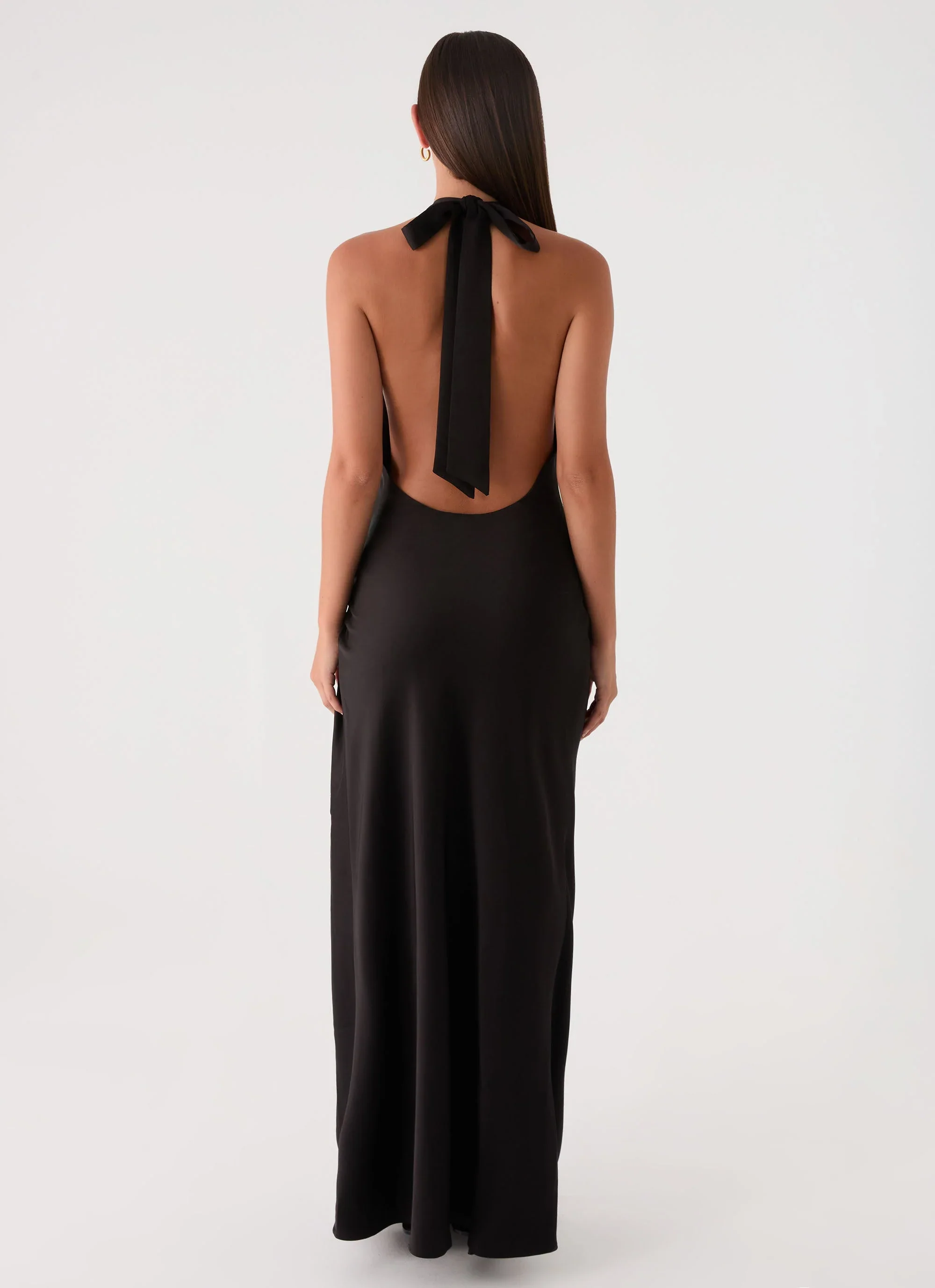 Lumae Halter Maxi Dress - Black