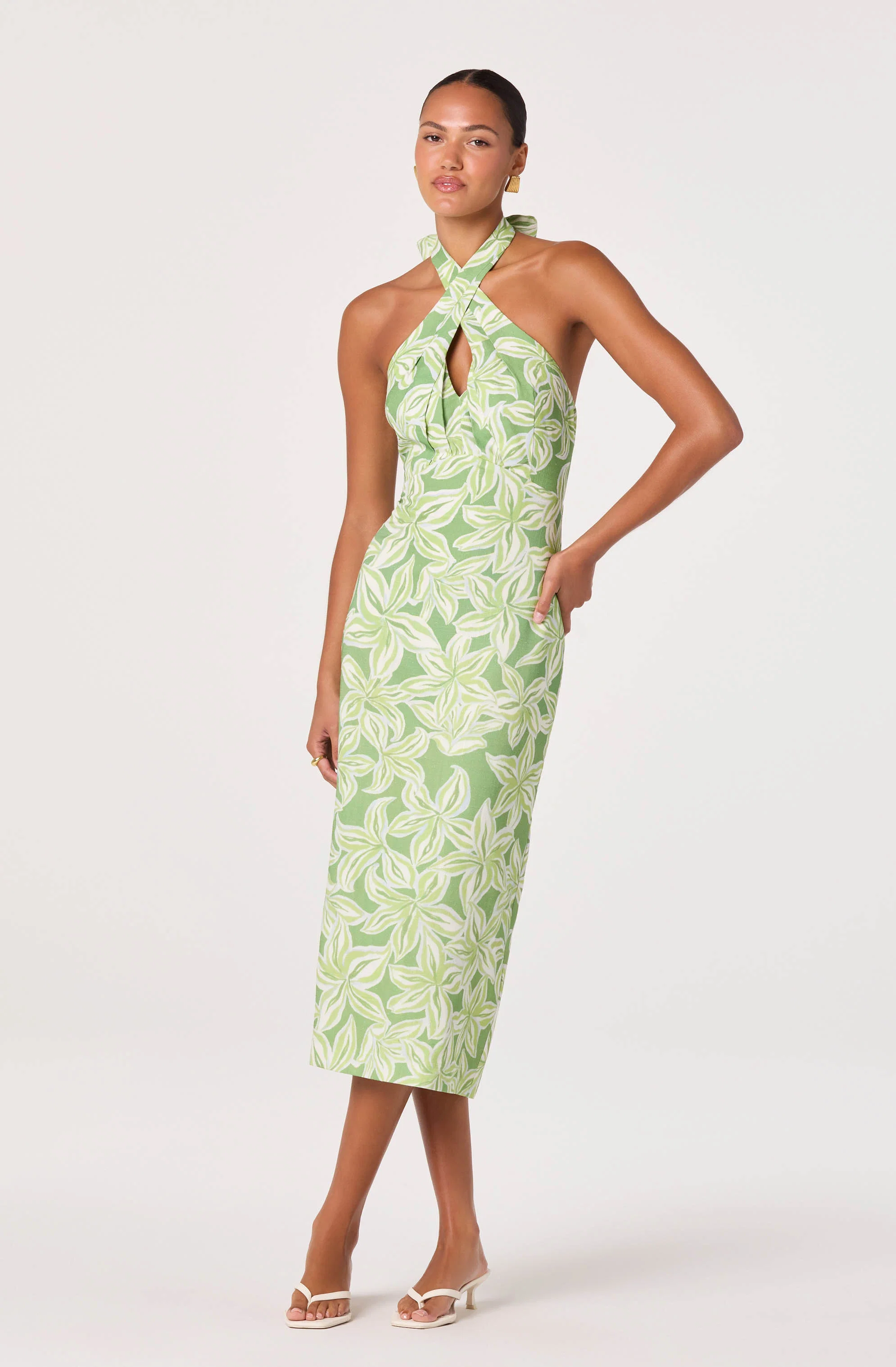 Anita Halter Keyhole Midi Dress