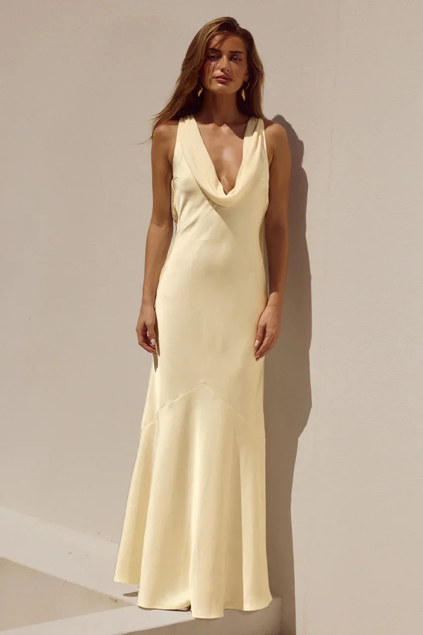 Gabriella Cowl Neck Maxi Dress