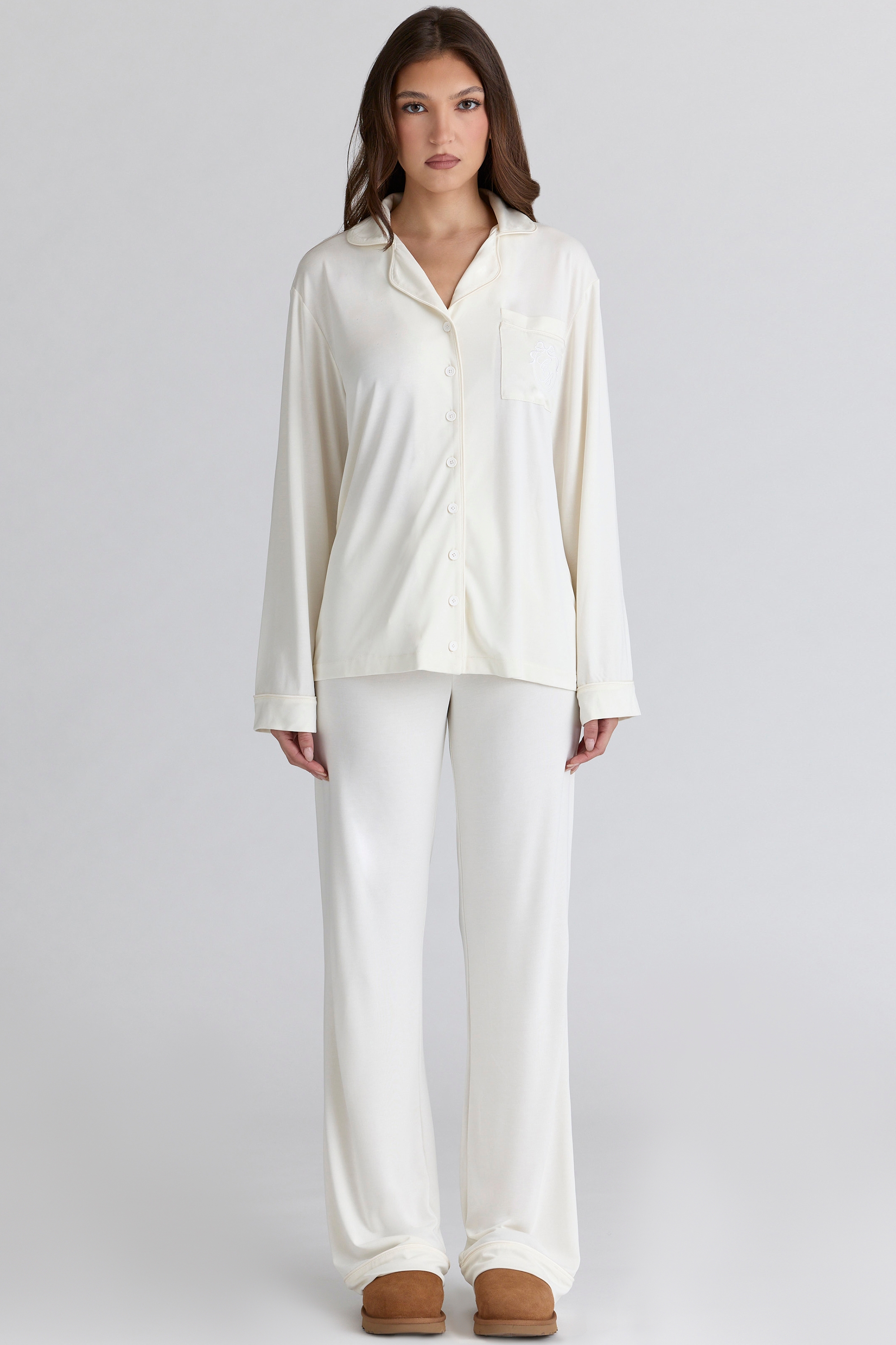 ivory soft modal pajama set