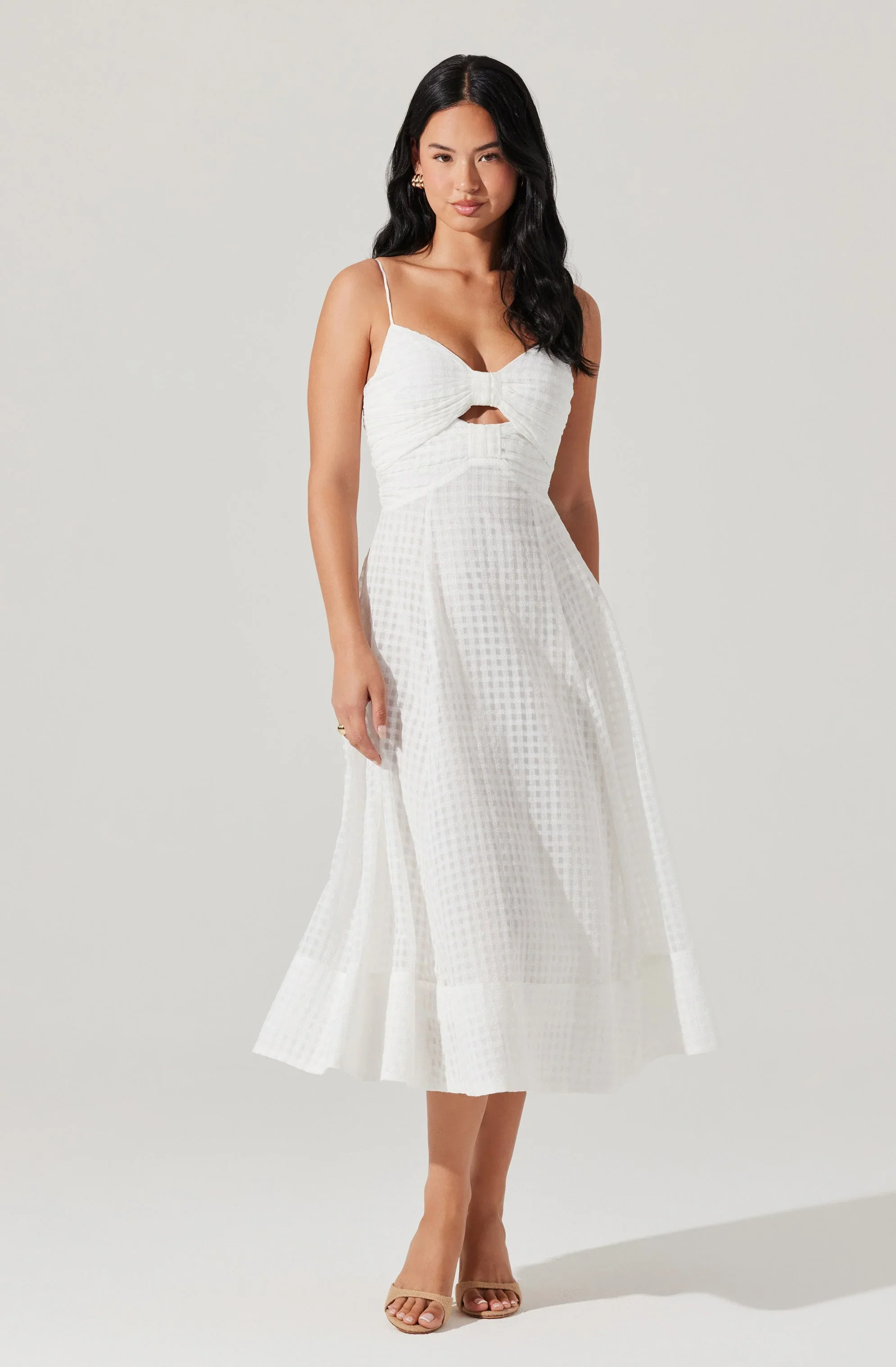 Celina Checkered Midi Dress