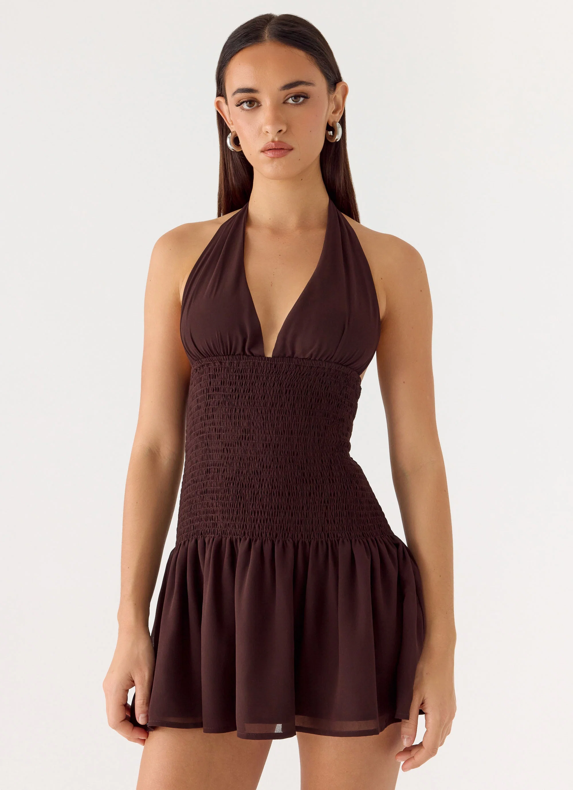 Holden Mini Dress - Chocolate