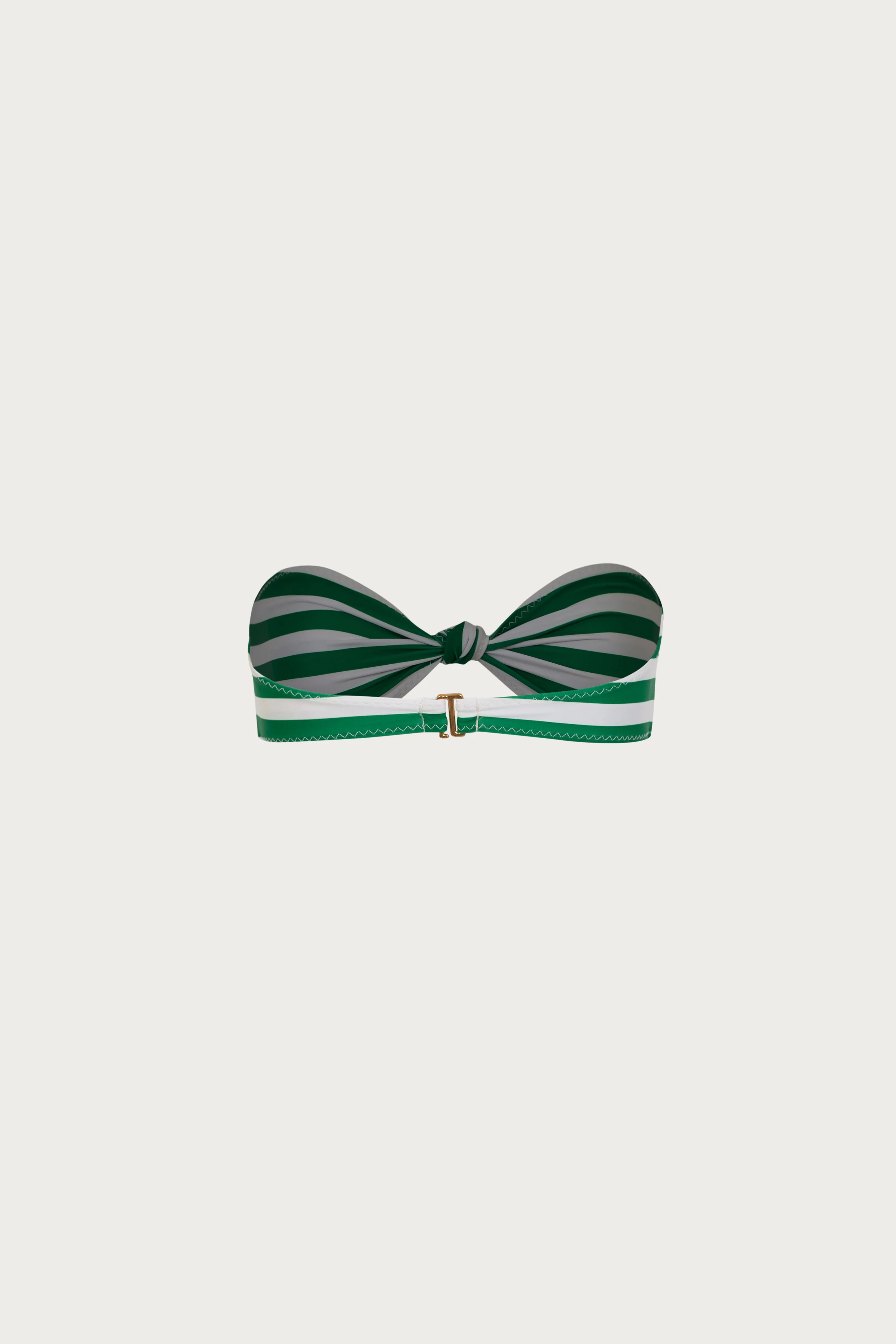 Knotted Bandeau Top (Green Stripe) - luluinthesky