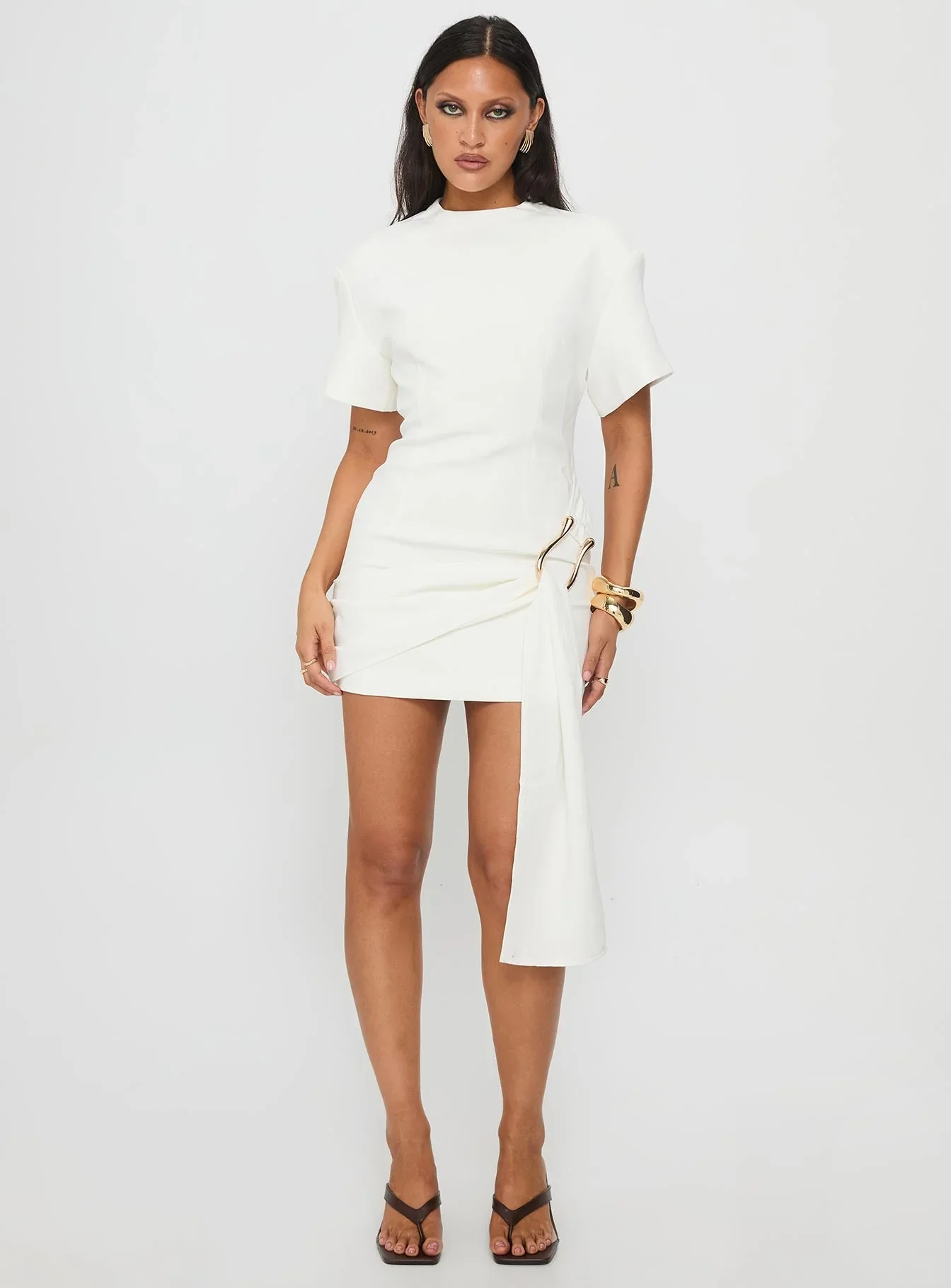 Martini Mini Dress Porcelain
