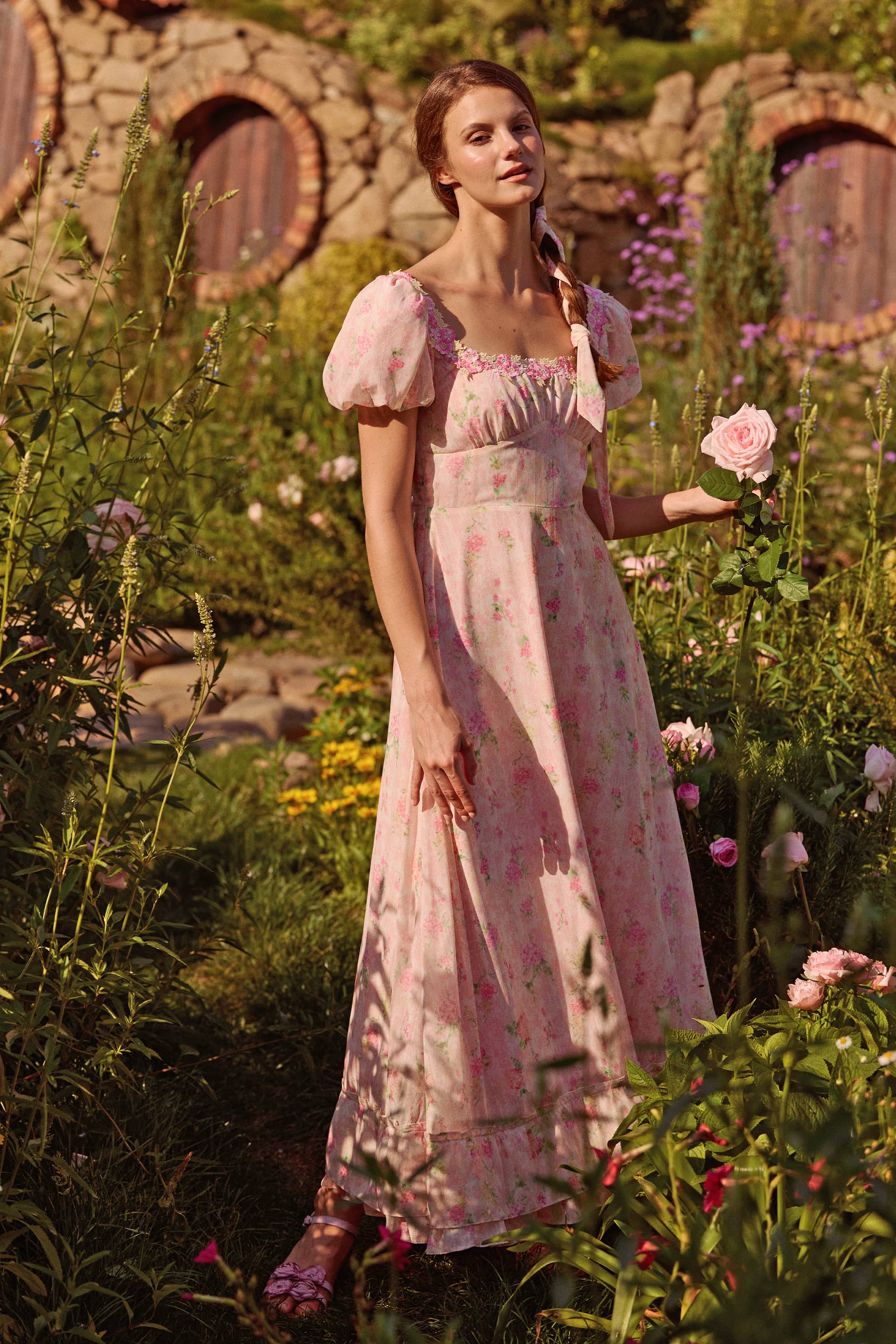 Eliza Chiffon Floral Maxi Dress