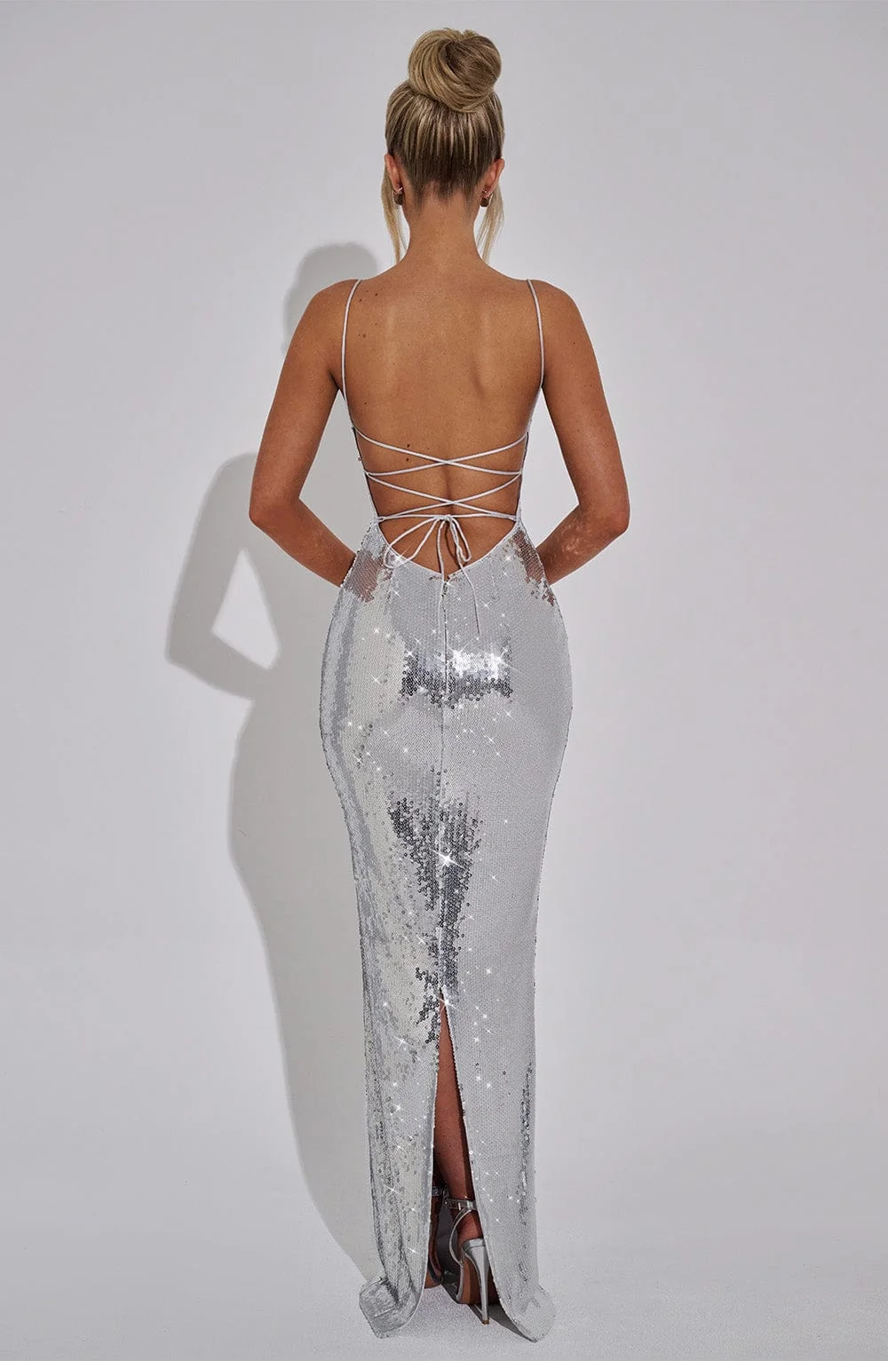 Atari Maxi Dress - Silver