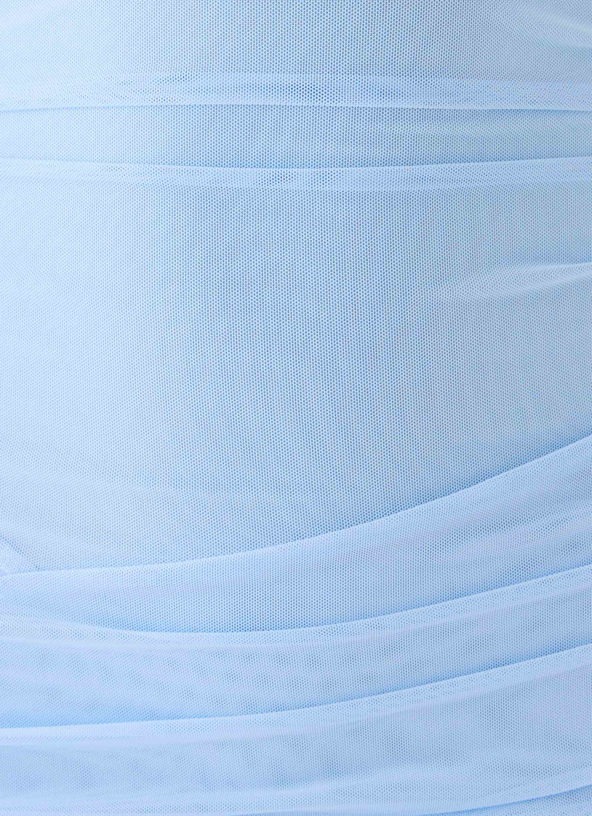 Dinah Halter Mini Dress - Blue - luluinthesky