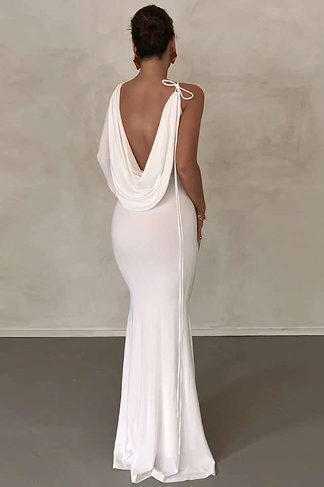 Meliora One Shoulder Backless Maxi Dress