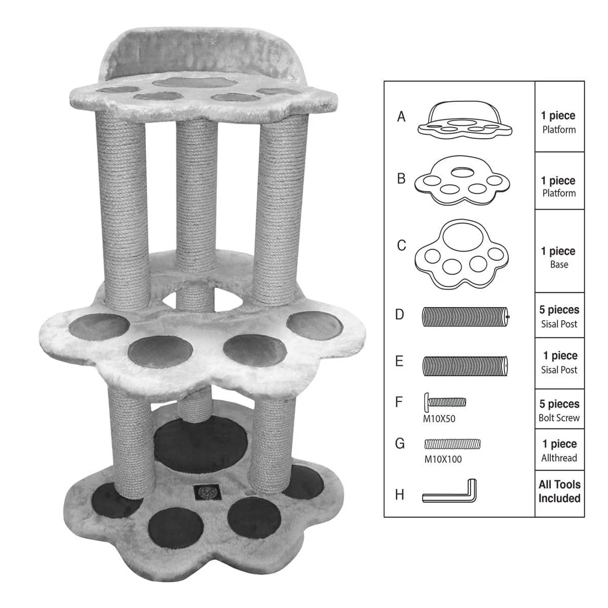Replacement Parts For Cat Tree 37.5