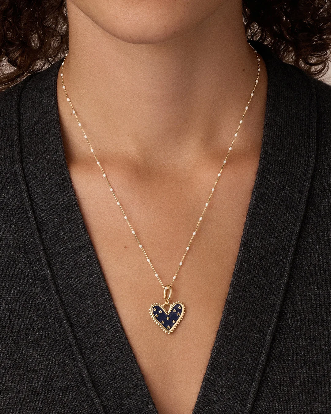 Vintage Heart Star Parker Charm