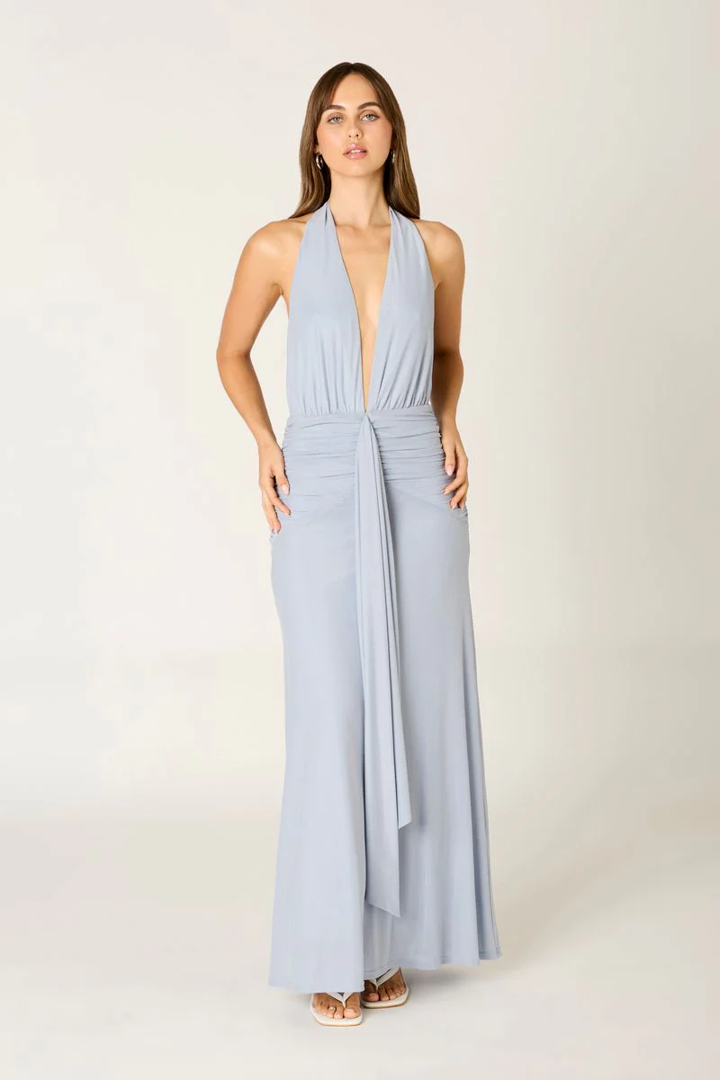Jersey Halter Maxi Dress